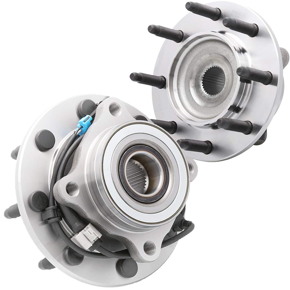 2-Pack 515058 Front Wheel Hub Bearing Assembly for 4WD Chevrolet Avalanche 2500, Silverado 1500/2500/3500 & GMC Sierra 1500/2500/3500, Yukon XL 2500, Hummer H2 - Heavy Duty Replacement for Off-Road & Towing