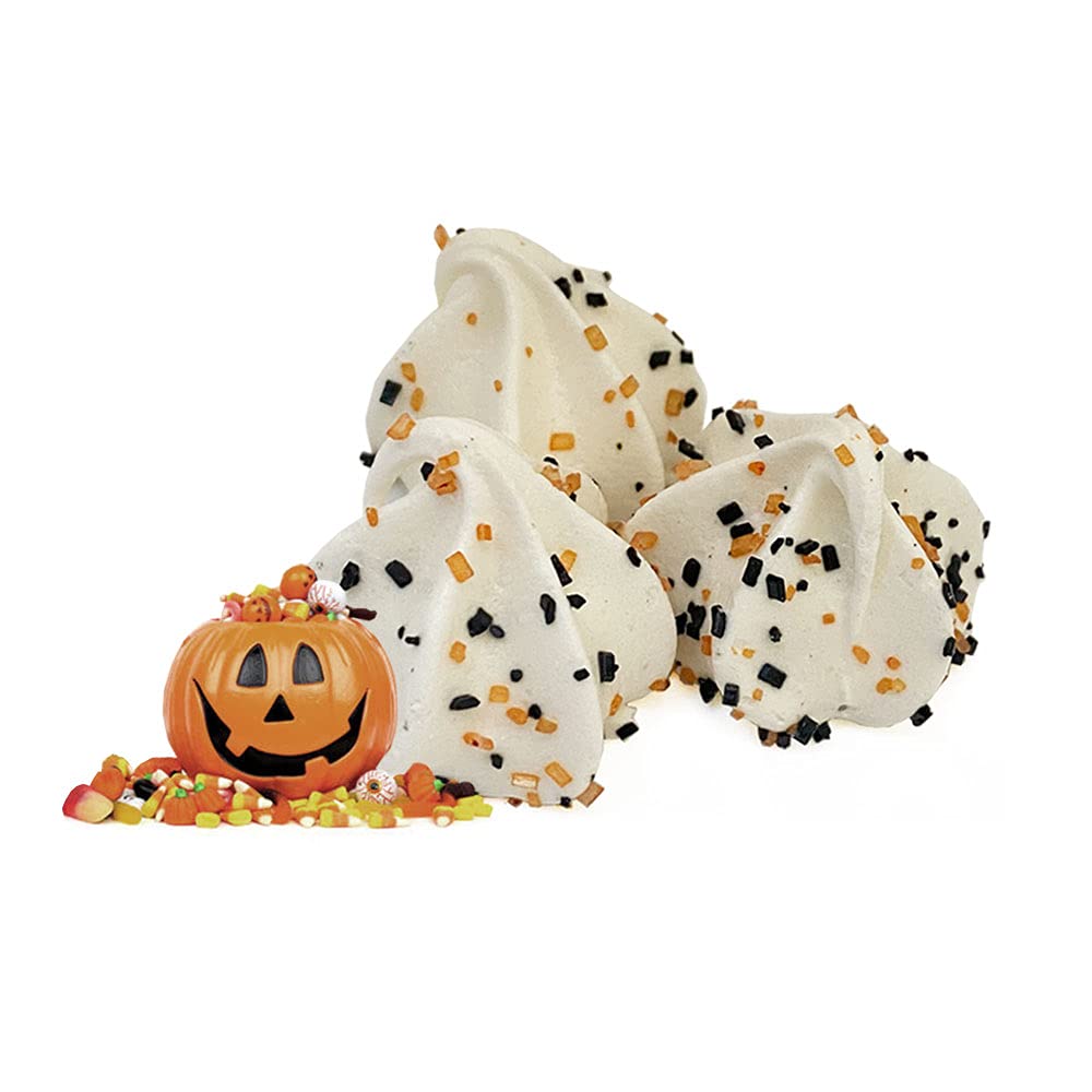 Krunchy Melts Original Meringue Cookies - Vanilla Flavor, Low Calorie (90 Cal/Serving), Fat Free, Gluten Free, Dairy Free Snacks - Perfect for Halloween Parties, Gifts & Healthy Desserts (4 Oz)