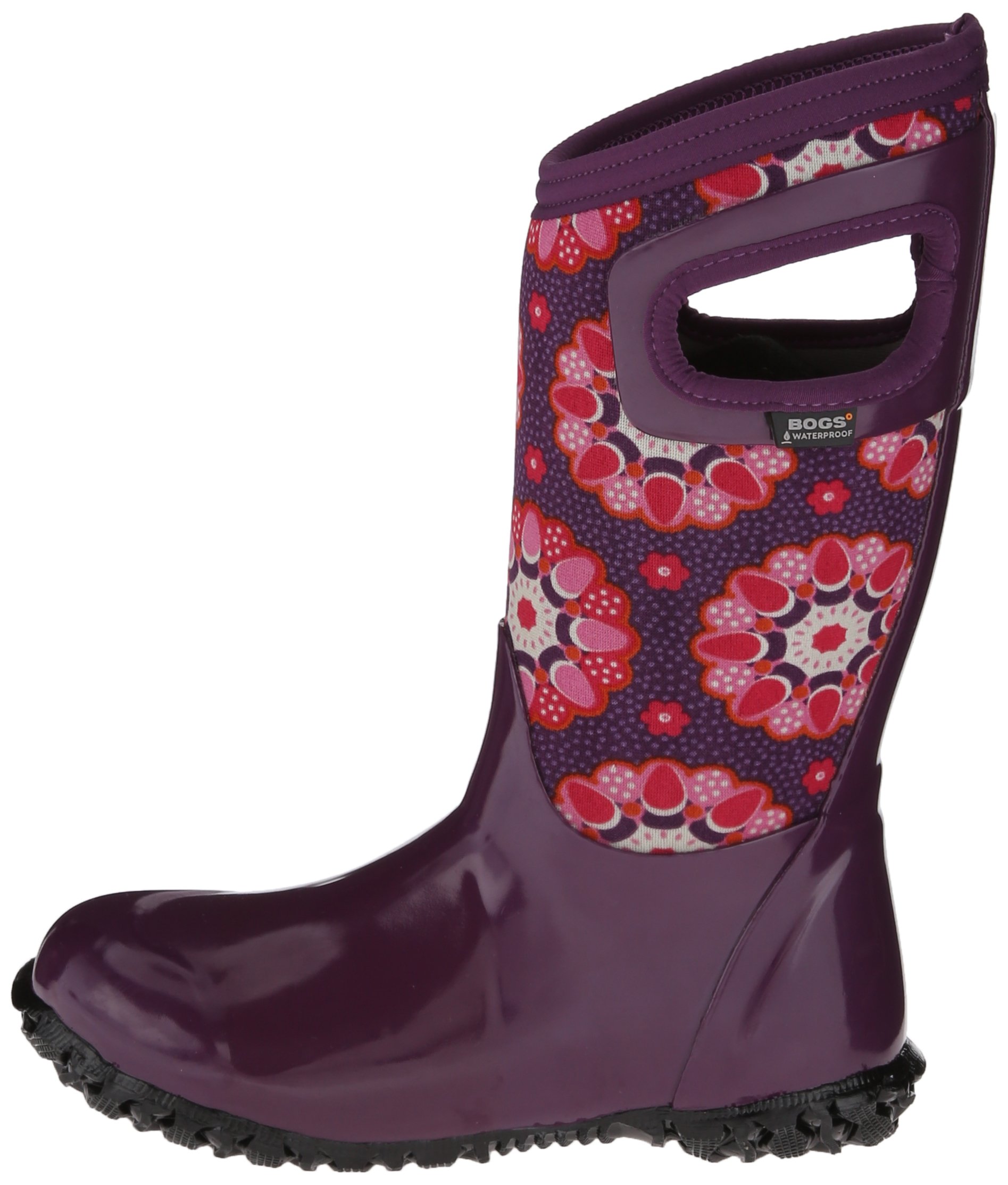 Bogs North Hampton Kaleidoscope All-Weather Waterproof Rain Boots for Kids - Purple Multi (Toddler Size 7 US) - Perfect for Outdoor Play, Puddle Jumping & Rainy Day Adventures