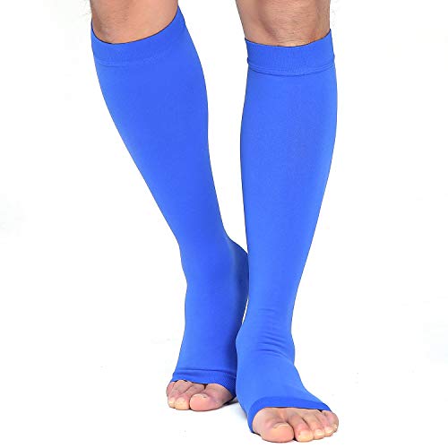 20-30mmhg Open-toe Blue