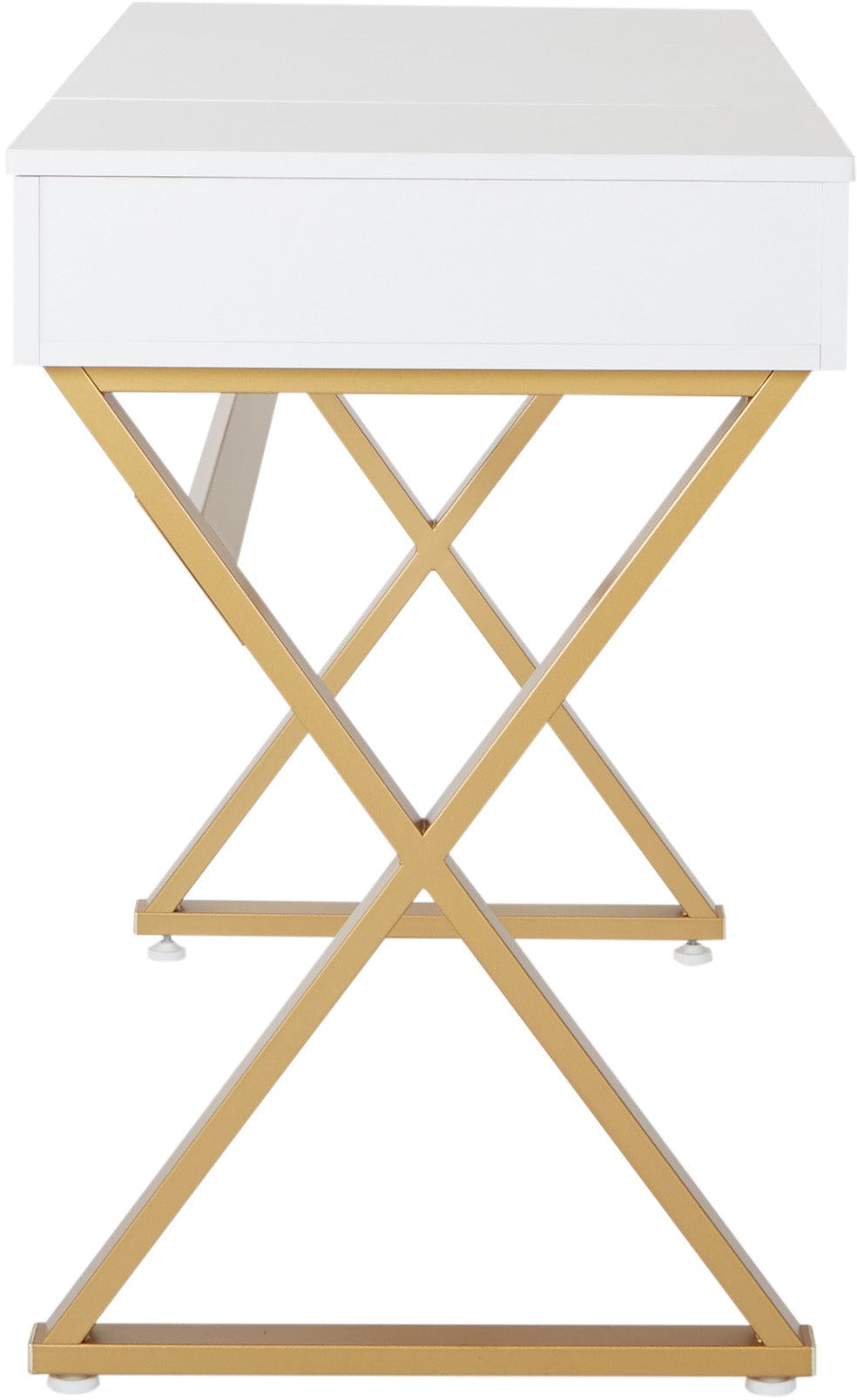 Office Star Juliette Vanity Desk with Mirror [JUL789V] - Elegant Makeup Dressing Table for Bedroom, Home Office & Beauty Station