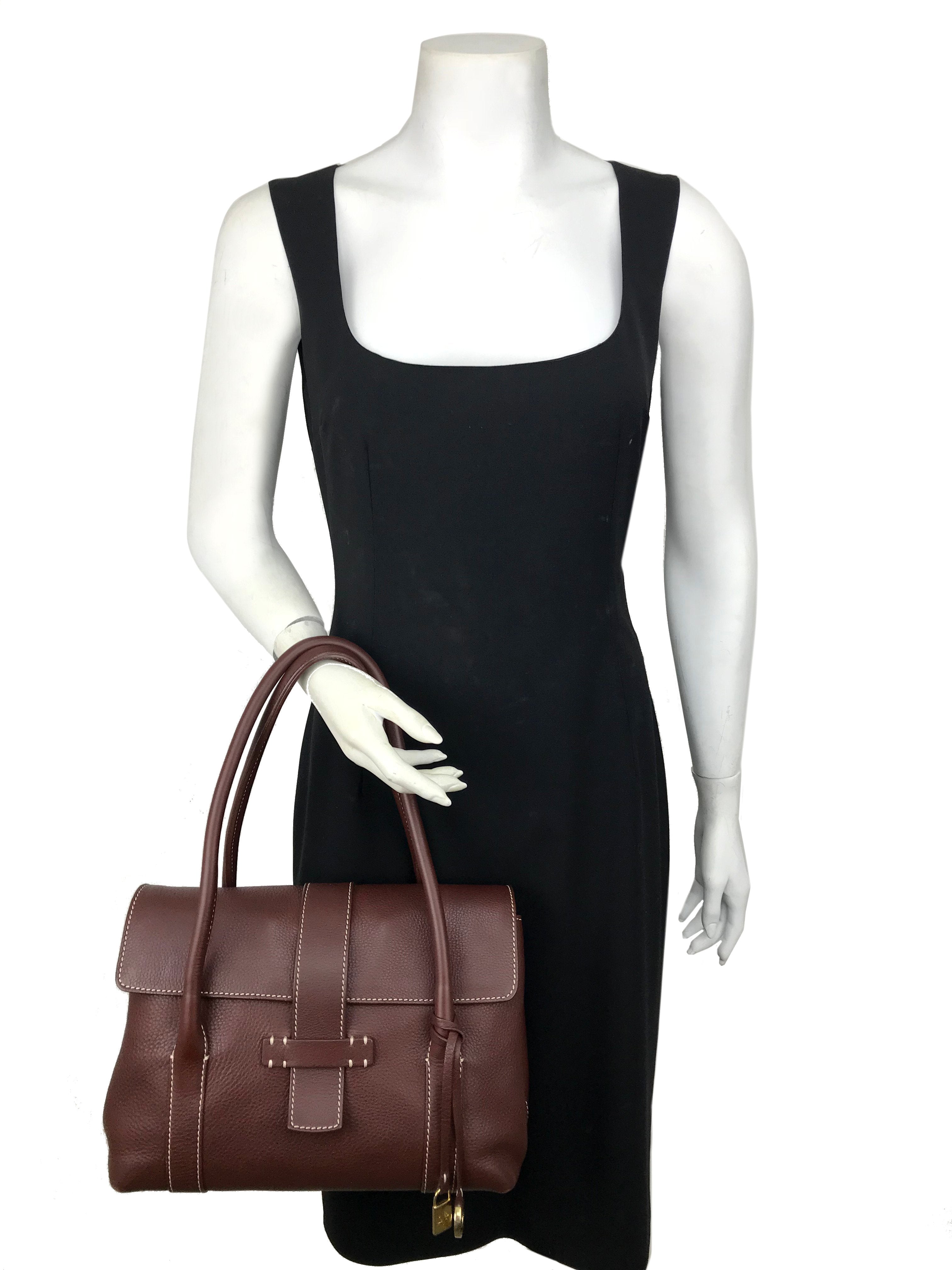 Luxury Loro Piana Leather Dandy Bag for Women | Premium Italian Designer Handbag | Perfect for Work, Travel & Evening Events