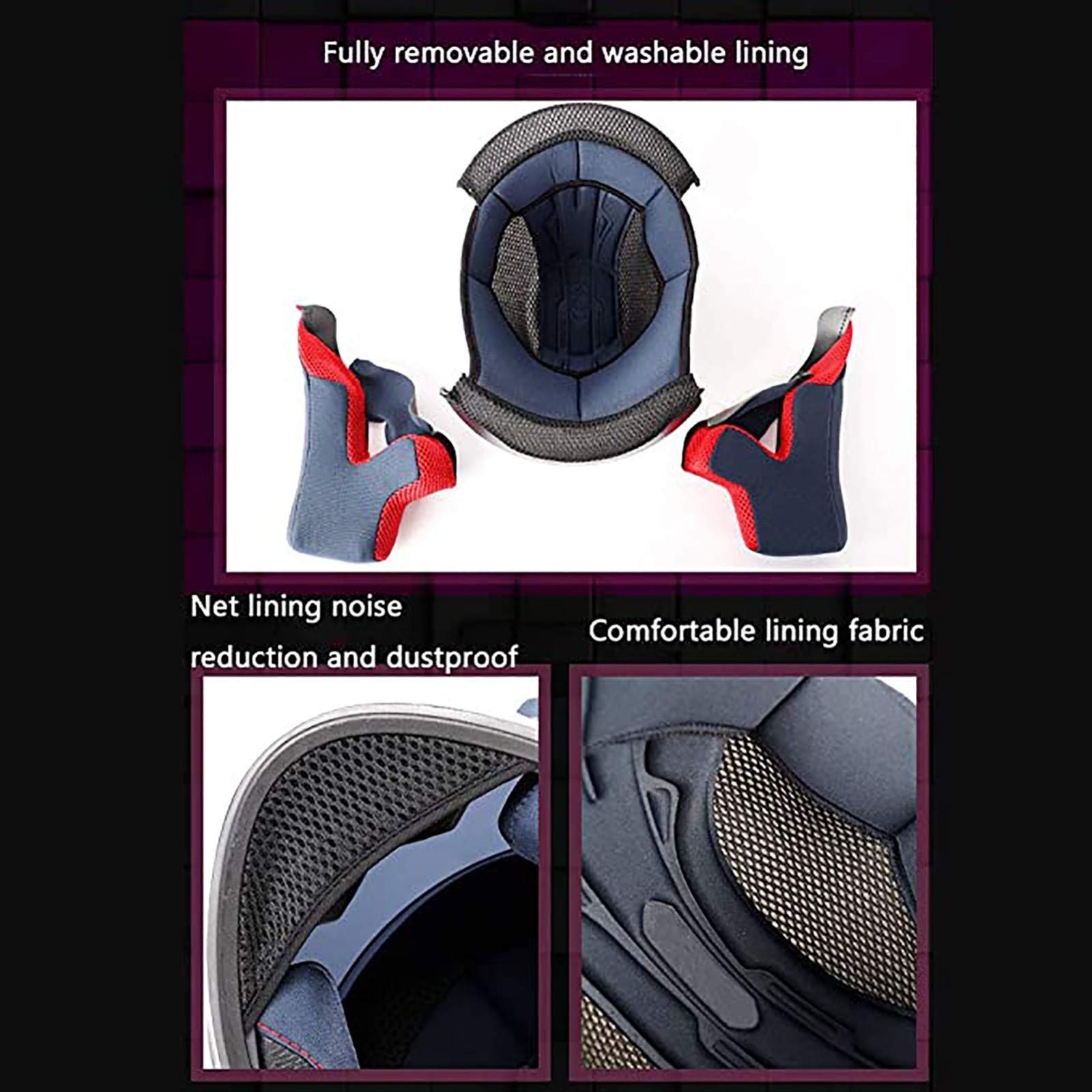 Women's DOT Certified Full Face Motorcycle Helmet with Cat Ears - Lightweight Flip-Up Modular Motocross Helmet for Adults (Size 57-58CM) - Includes Gloves & Mask - Perfect for Street Riding, Commuting & Off-Road Adventures