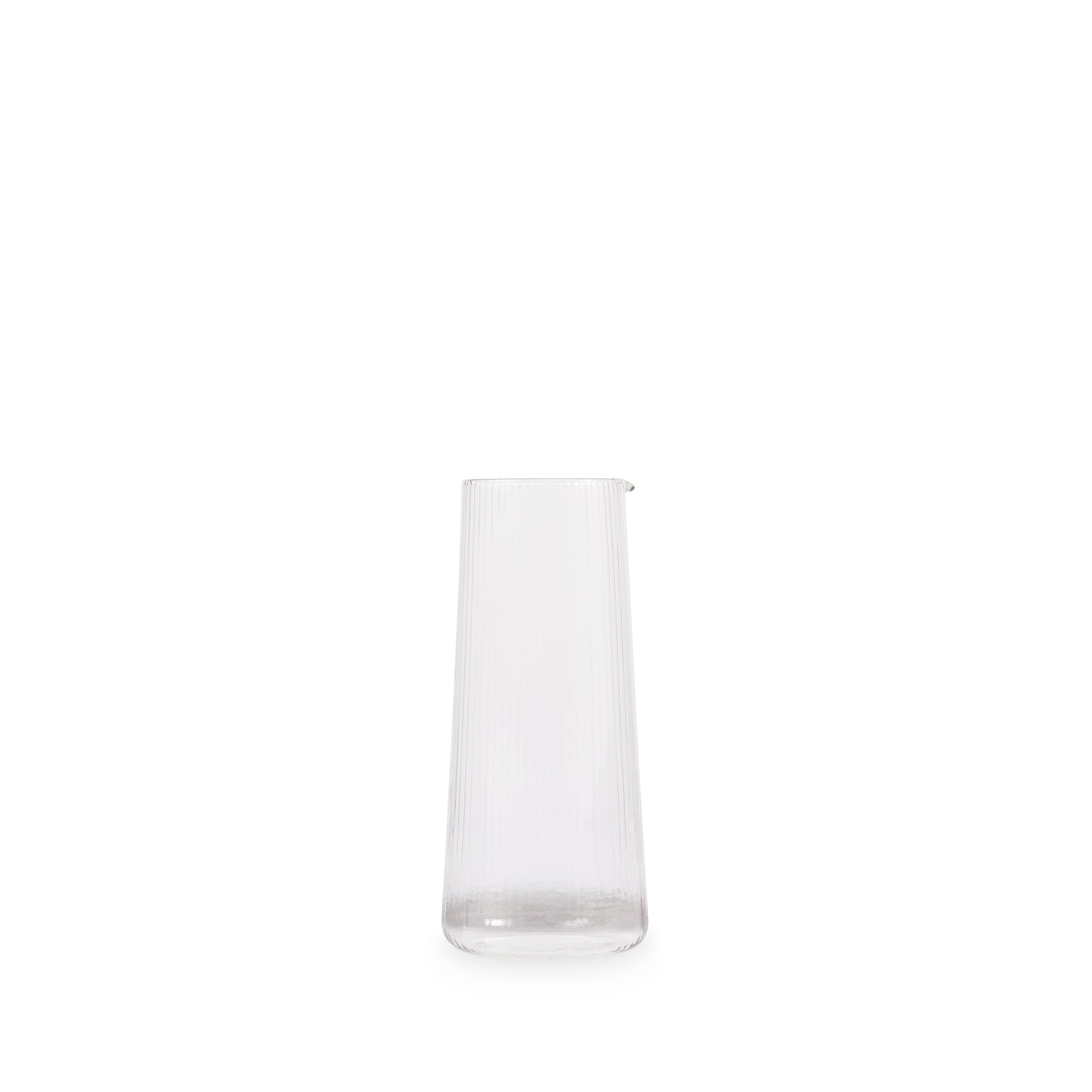 Luisa Carafe in Millerighe - 500mL Glass Water Pitcher with Handle - Elegant for Dining Table, Kitchen, and Beverage Serving