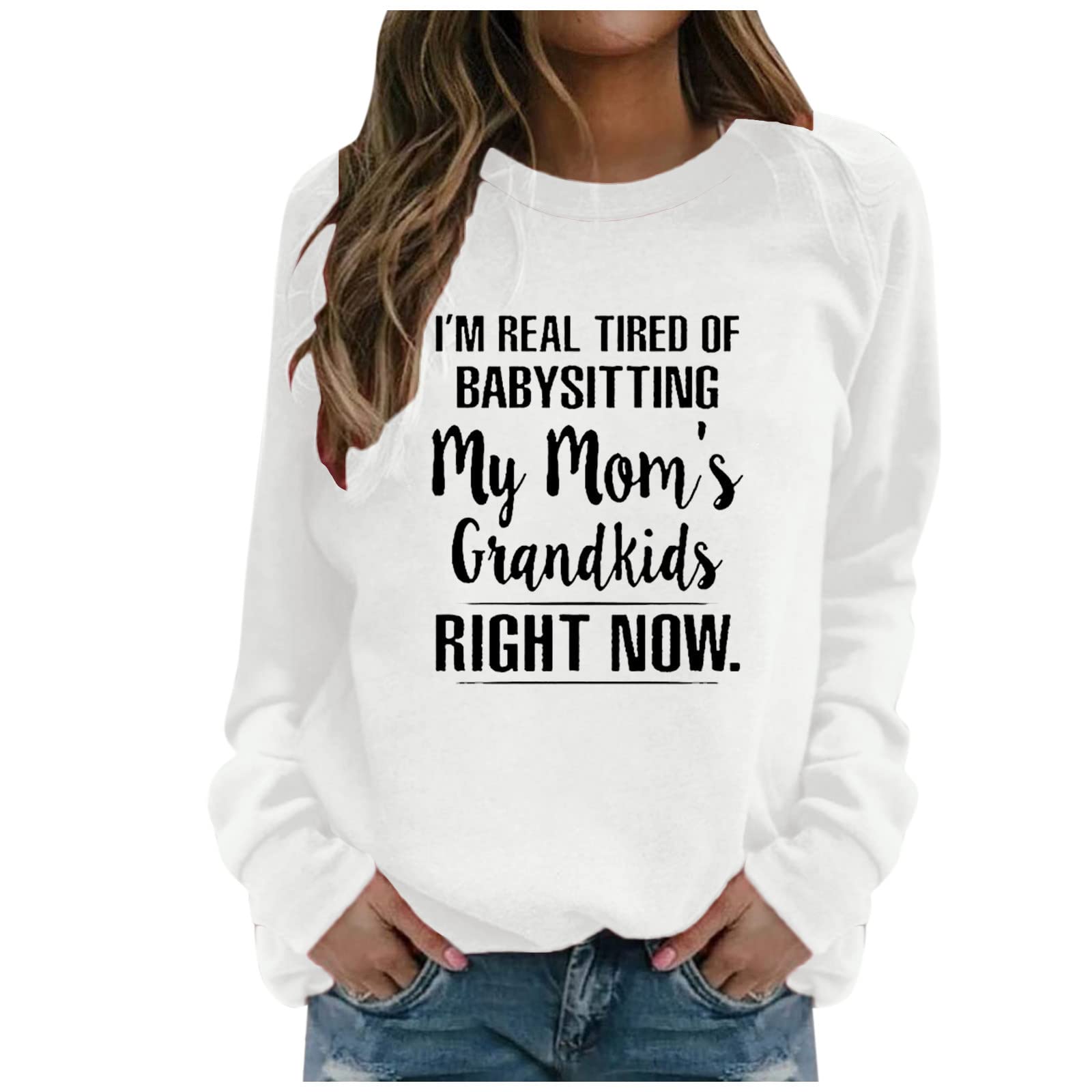 Women's Loose Pullover Sweatshirt - Casual Long Sleeve Crew Neck Top for Everyday Wear | Perfect for Work, Weekend & Layering
