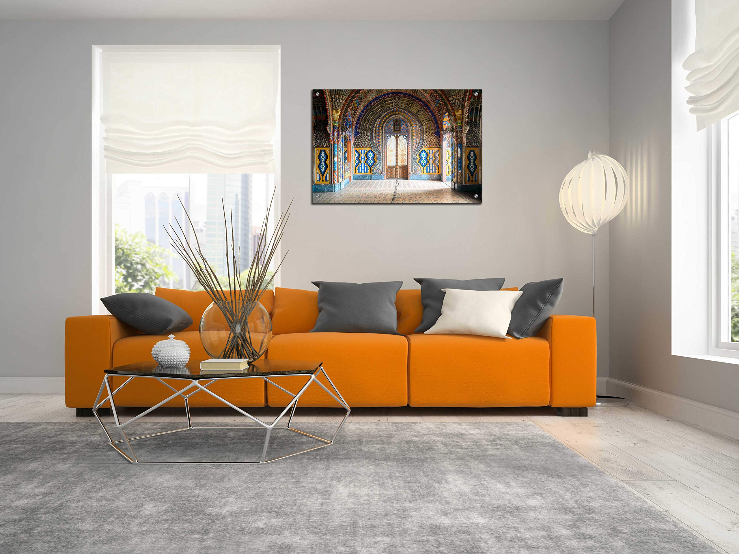 Epic Art 'Castle of Sammezzano II' by Roman Robroek - Premium Acrylic Glass Wall Decor, 36x24 Inches - Perfect for Living Room, Bedroom & Office Decor