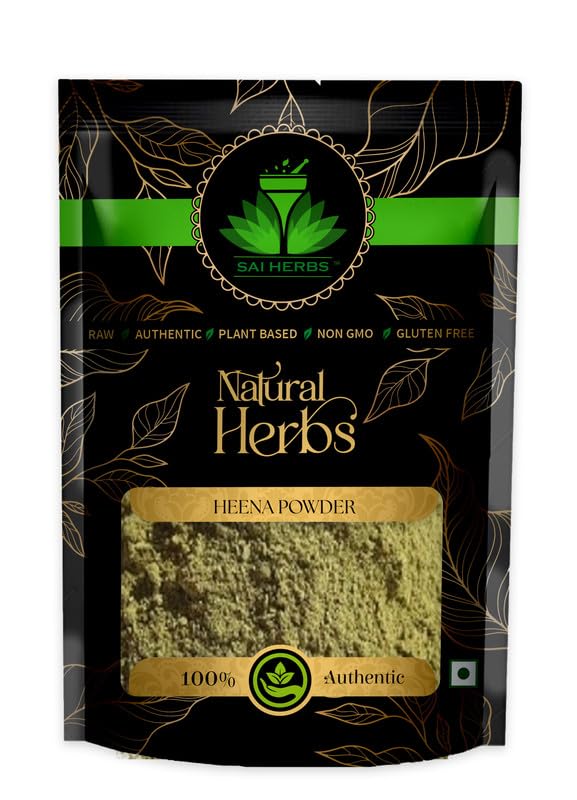 SAI HERBS Pure & Natural Henna Extract Powder (100g) for Hair Dye, Body Art & Natural Hair Care | Chemical-Free Herbal Coloring