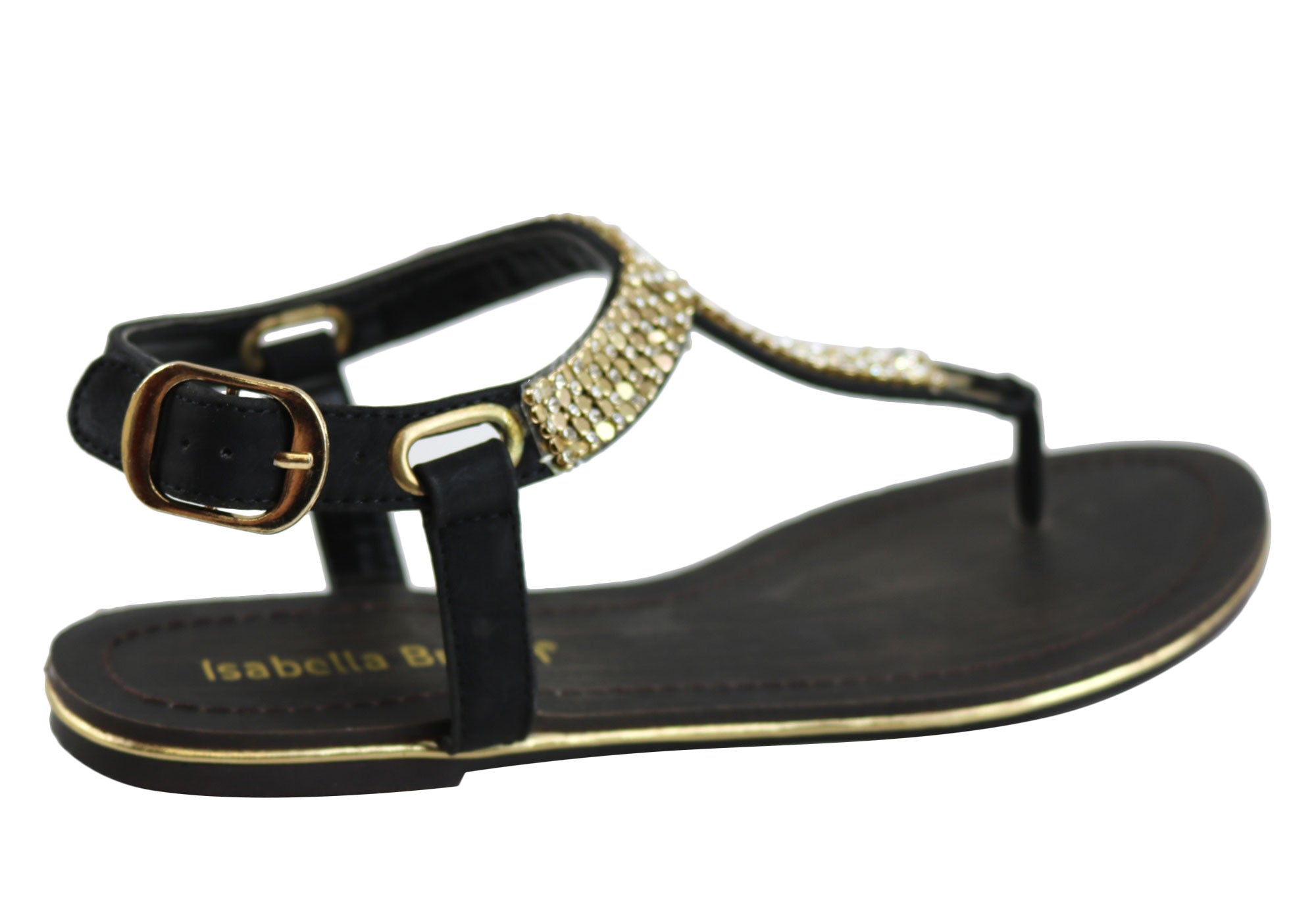 Isabella Brown Diane Women's Comfortable Flat Fashion Sandals - Perfect for Summer, Beach, and Casual Outings