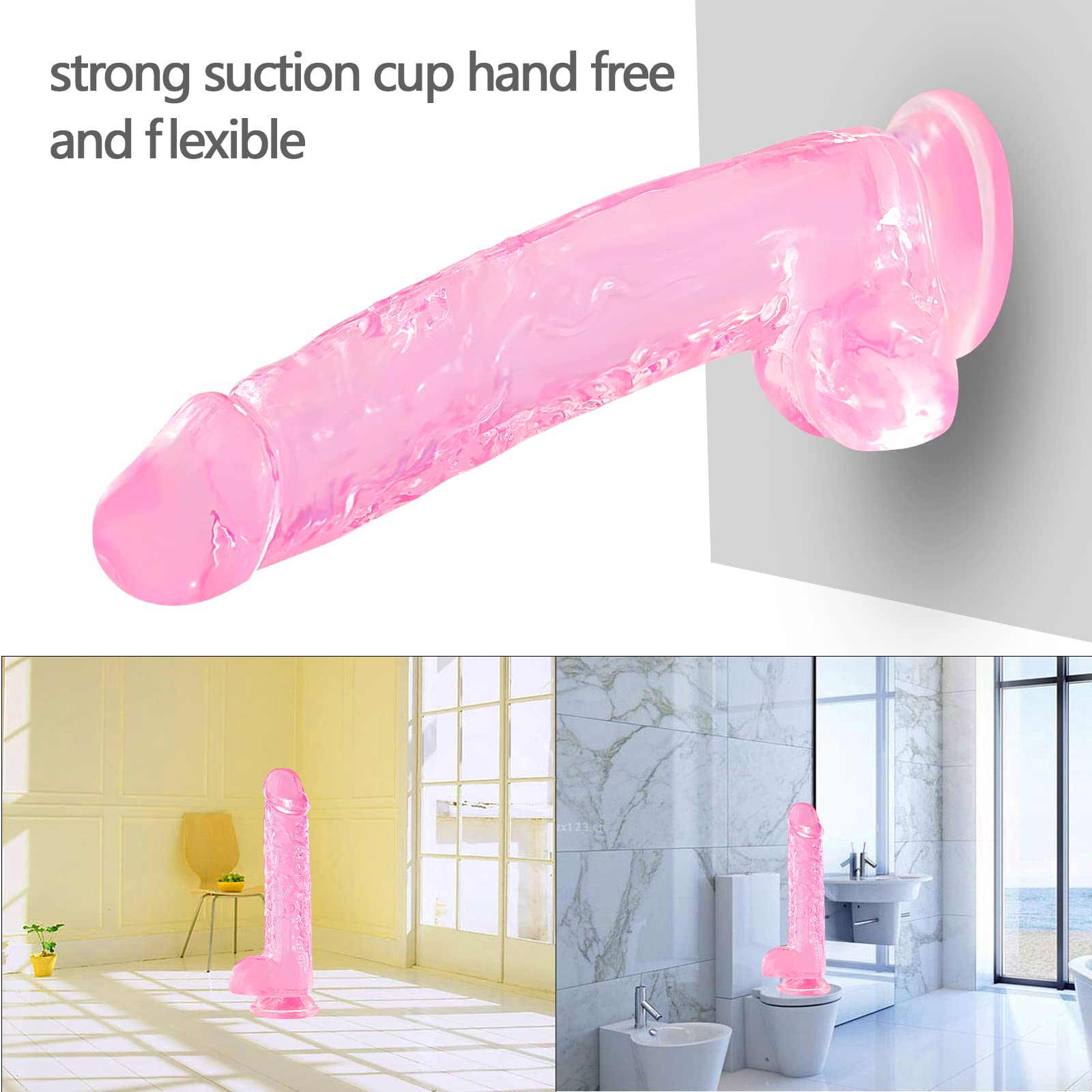 6.7 Inch Pink Mini Dildo with Strong Suction Cup - Hands-Free Adult Sex Toy for Beginners | Perfect for Solo Play, Couples Fun & BDSM Exploration