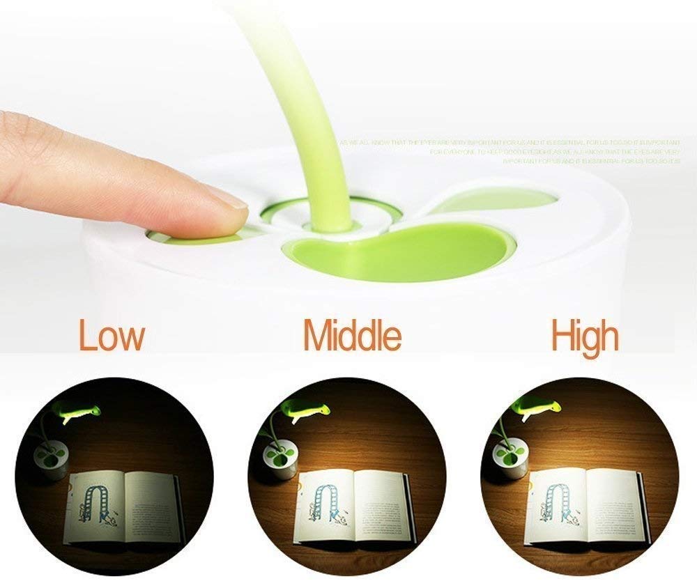 Modern LED 5W Adjustable USB Table Lamp - Eye Protection Reading Light for Kids, Plants & Seedlings | Creative Cartoon Design for Bedroom, Study & Office Decor