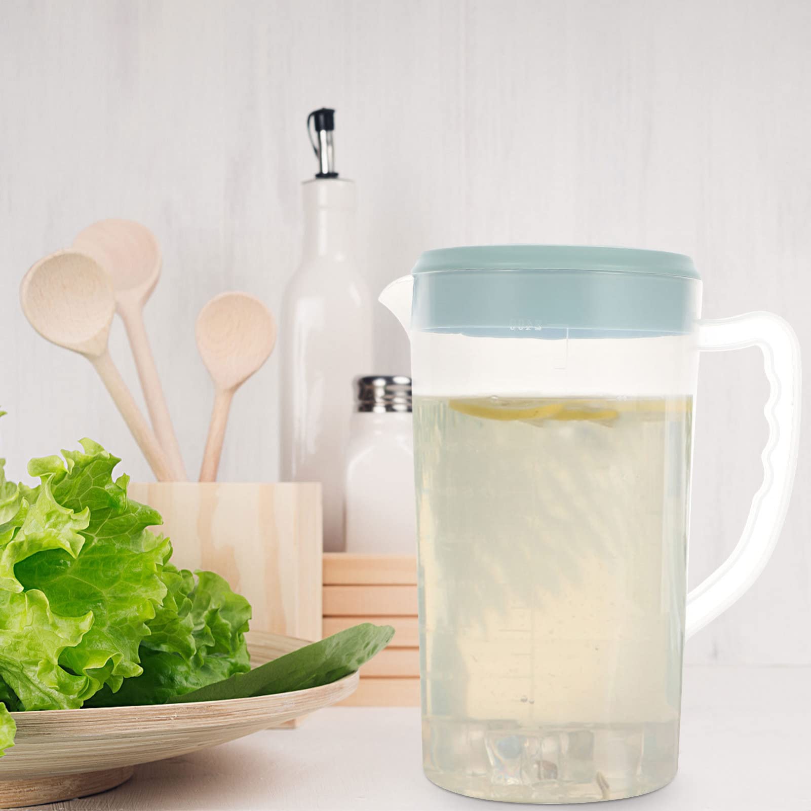 2600ML Large Clear Plastic Pitcher with Lid - Hemoton BPA-Free Water Jug for Mixing Drinks, Juice, Iced Tea & More | Perfect for Parties, BBQs & Home Kitchen Use