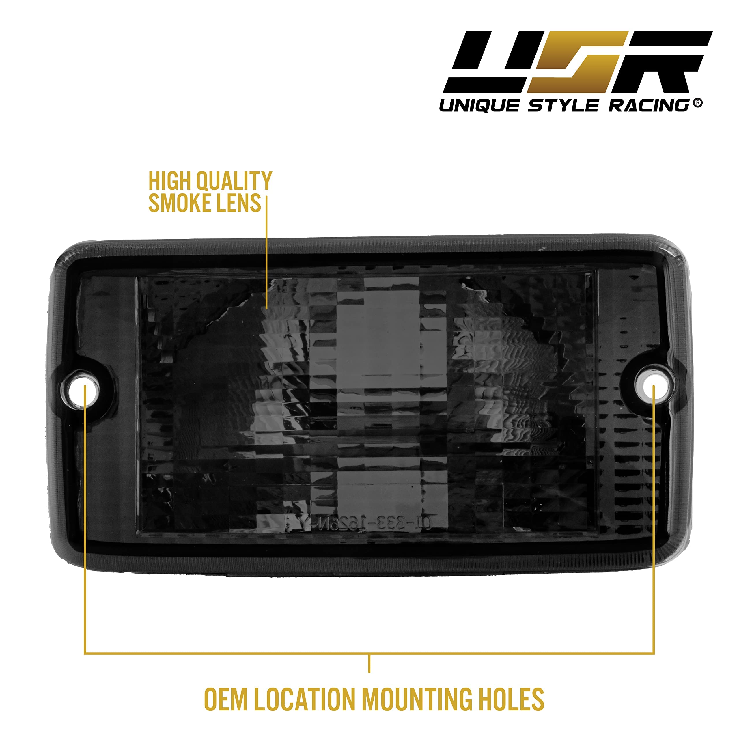 USR DEPO TJ LED Side Marker Lights - 4 Piece Smoke Lens Combo with White LED for 1997-2006 Jeep Wrangler TJ - Bumper Turn Signal & Fender Marker Lights - Upgrade Your Off-Road Vehicle Lighting for Night Driving & Trail Adventures