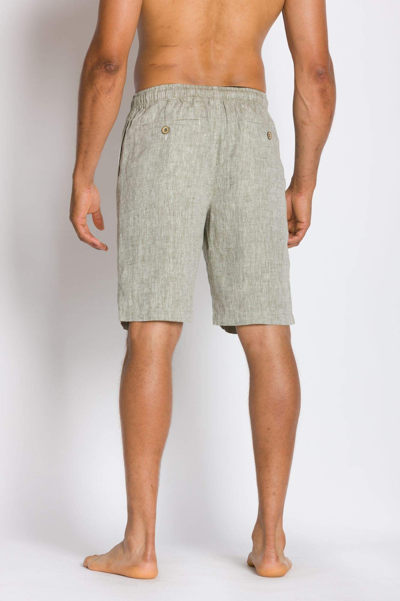 Ably Apparel Tucker Men's Linen Shorts - Moisture Wicking, Stain & Odor Resistant | Comfortable Summer Casual Wear for Outdoor Activities & Travel