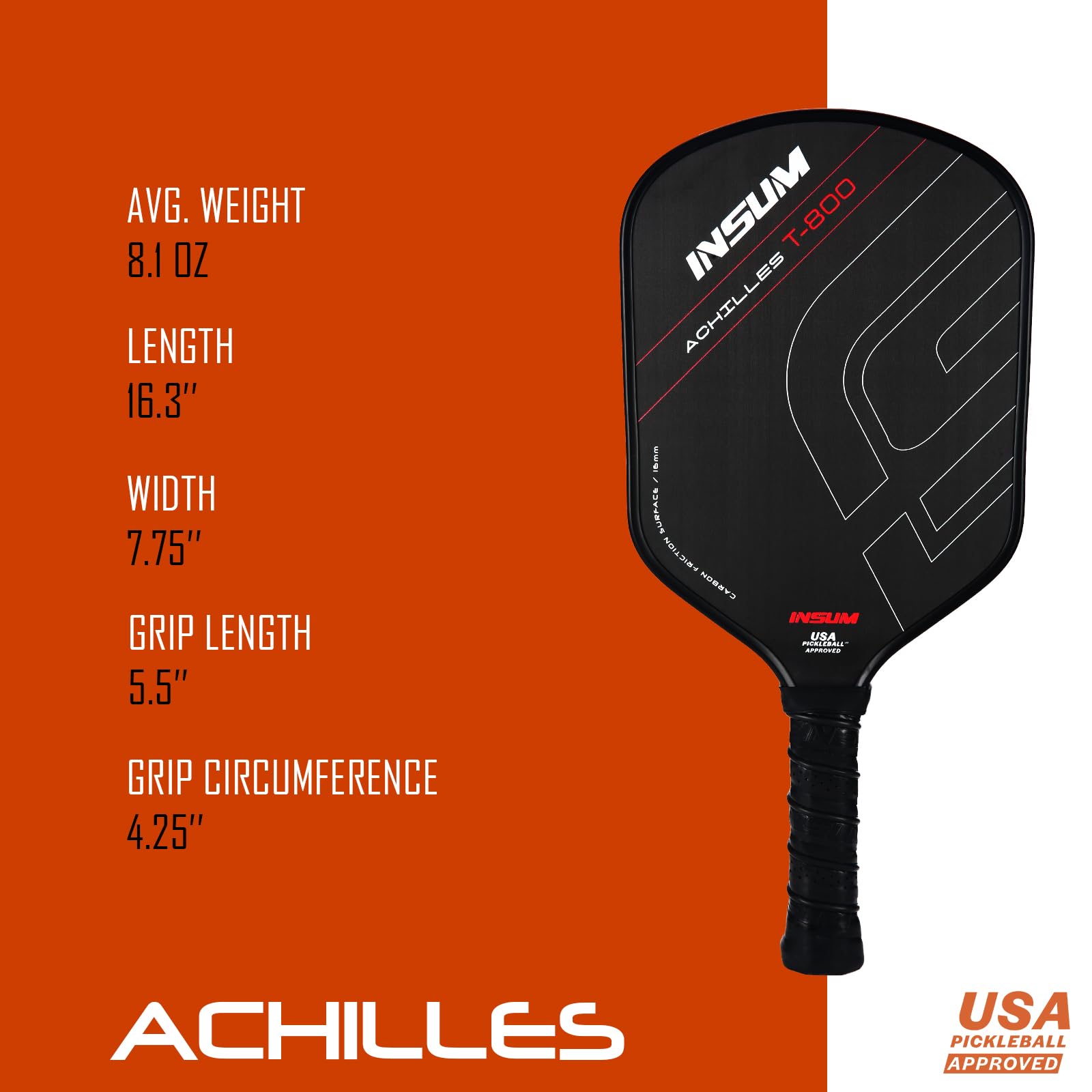 **USAPA Approved Pickleball Paddles - Toray Raw Carbon Fiber Thermoformed for Ultimate Control & Power | Perfect for Tournaments, Recreational Play & Outdoor Sports**