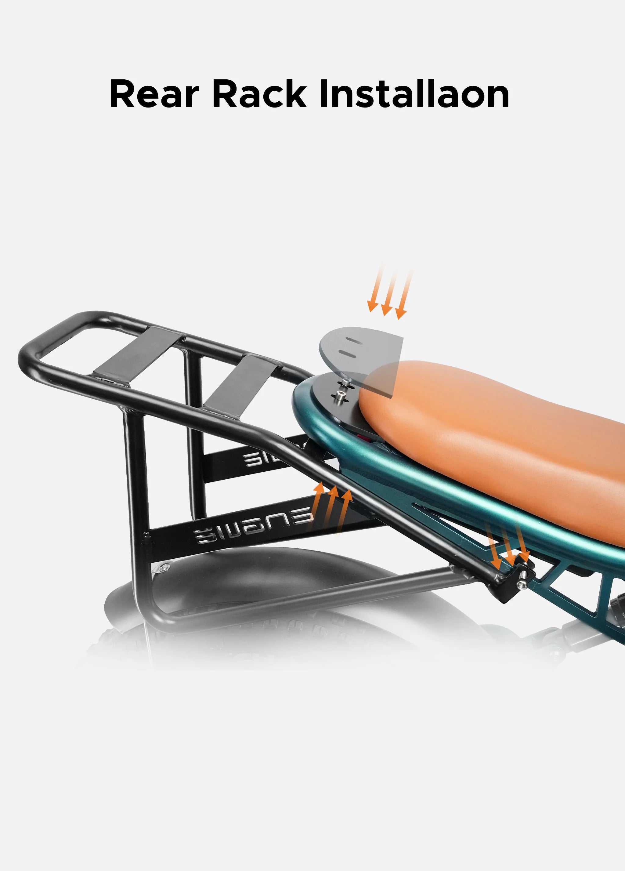 ENGWE M20 Rear Rack - Heavy Duty Bicycle Cargo Carrier for Electric Bikes - Perfect for Commuting, Grocery Hauling & Outdoor Adventures