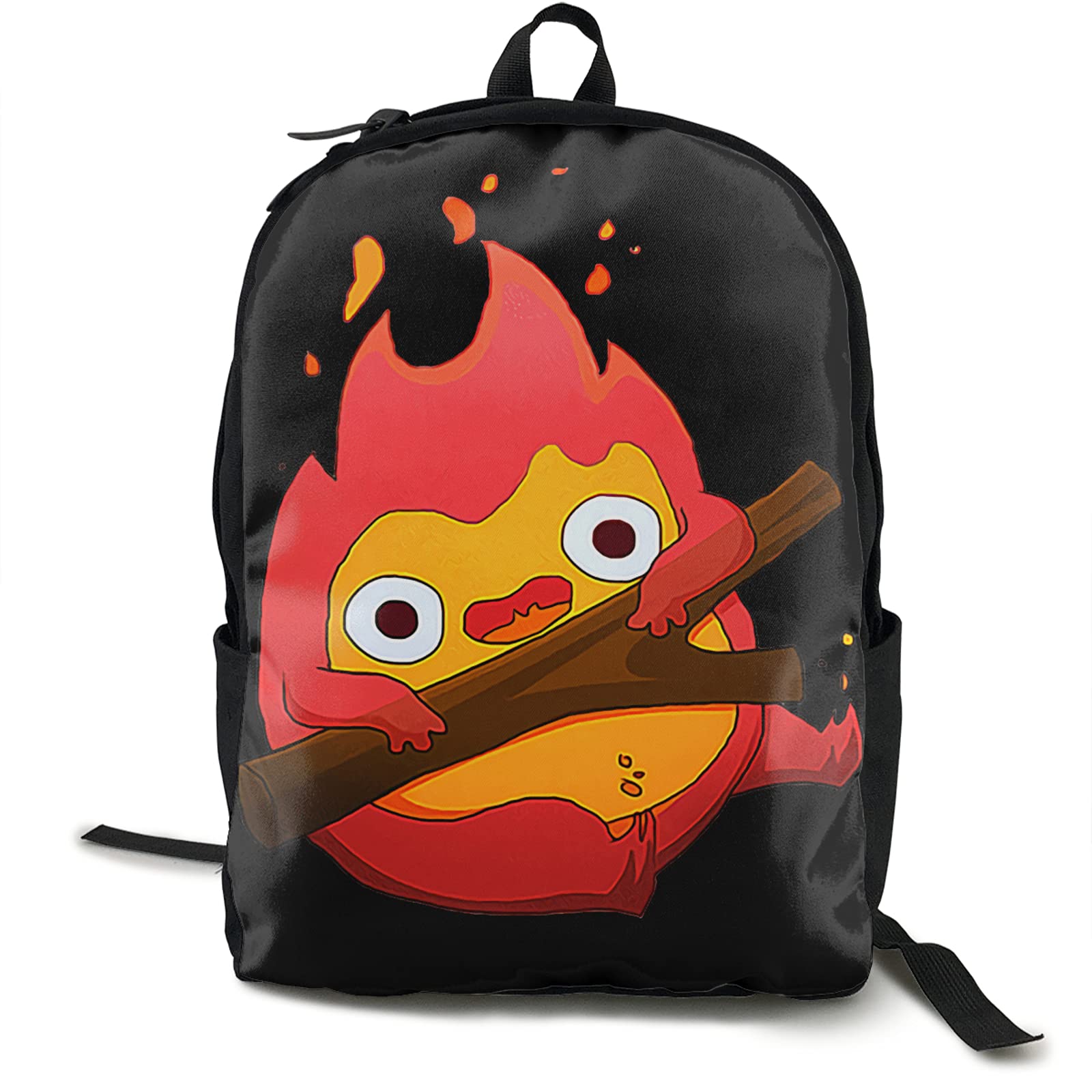 Howl's Moving Castle Backpack - Calcifer Laptop Backpack for College, School & Travel - Durable Book Bag & Computer Bag for Men, Women, Boys & Girls - Perfect for Daily Commute, Campus Life & Anime Conventions
