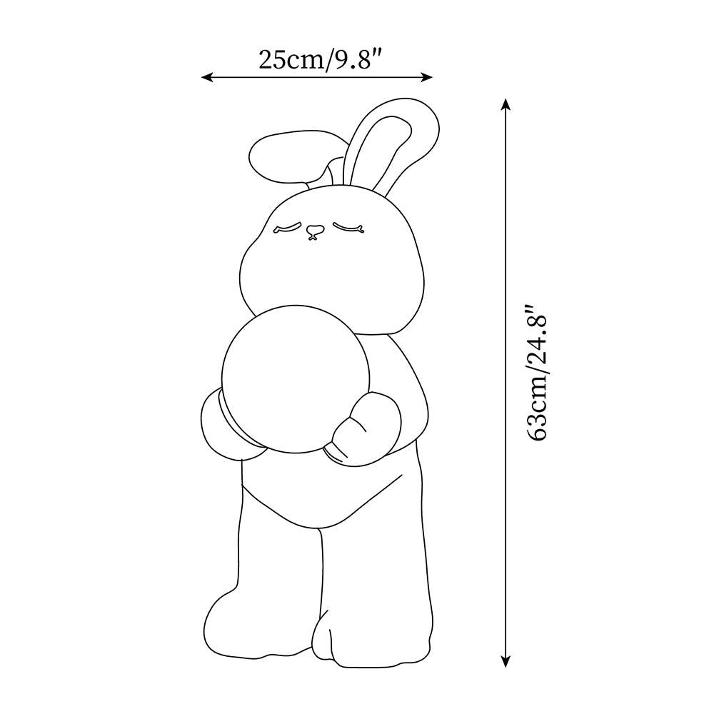 Moon Rabbit Floor Lamp - Modern LED Standing Light for Living Room, Bedroom & Office - Adjustable Brightness & Warm White Light for Cozy Ambience