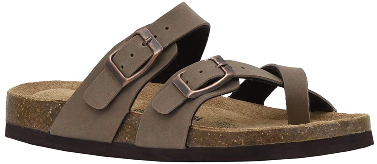CUSHIONAIRE Kids Luna JR Cork Footbed Sandals - Comfortable & Supportive for Beach, Pool & Summer Play