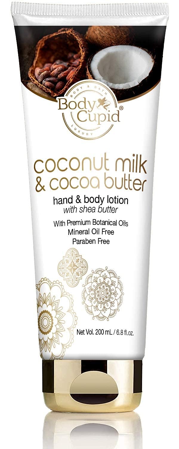 Bo.dy Cu.pid Coconut Milk & Cocoa Butter Body Lotion - Hydrating Moisturizer with Natural Extracts for Dry Skin - 6.76 fl oz (200ml) - Perfect for Daily Use, After Shower & Winter Care