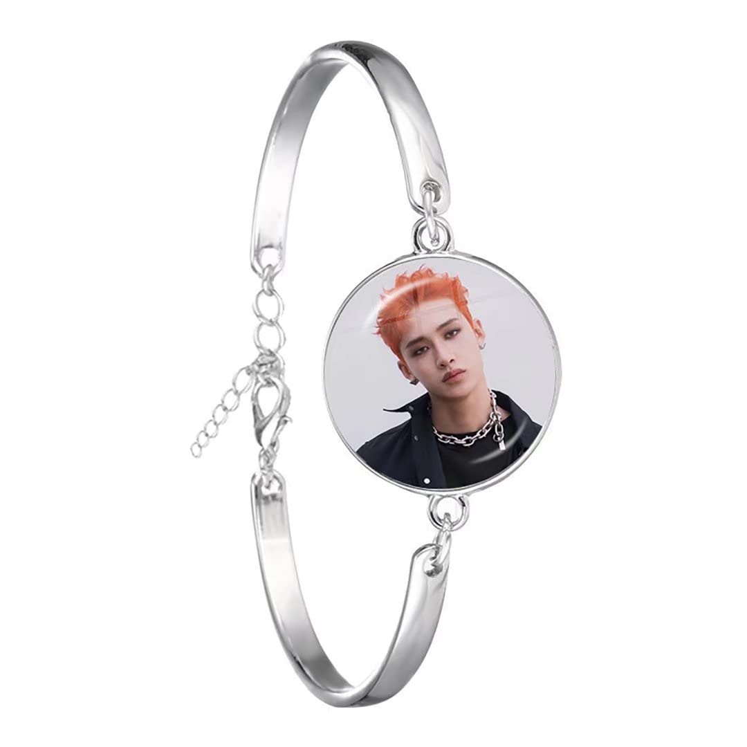 Stray Kids Official Merchandise - Felix, Hyunjin, Minho & Changbin Cuff Bracelet Set | Kpop Fan Gift | Wrist Bangle Collection for Concerts, Fan Meetings & Daily Wear