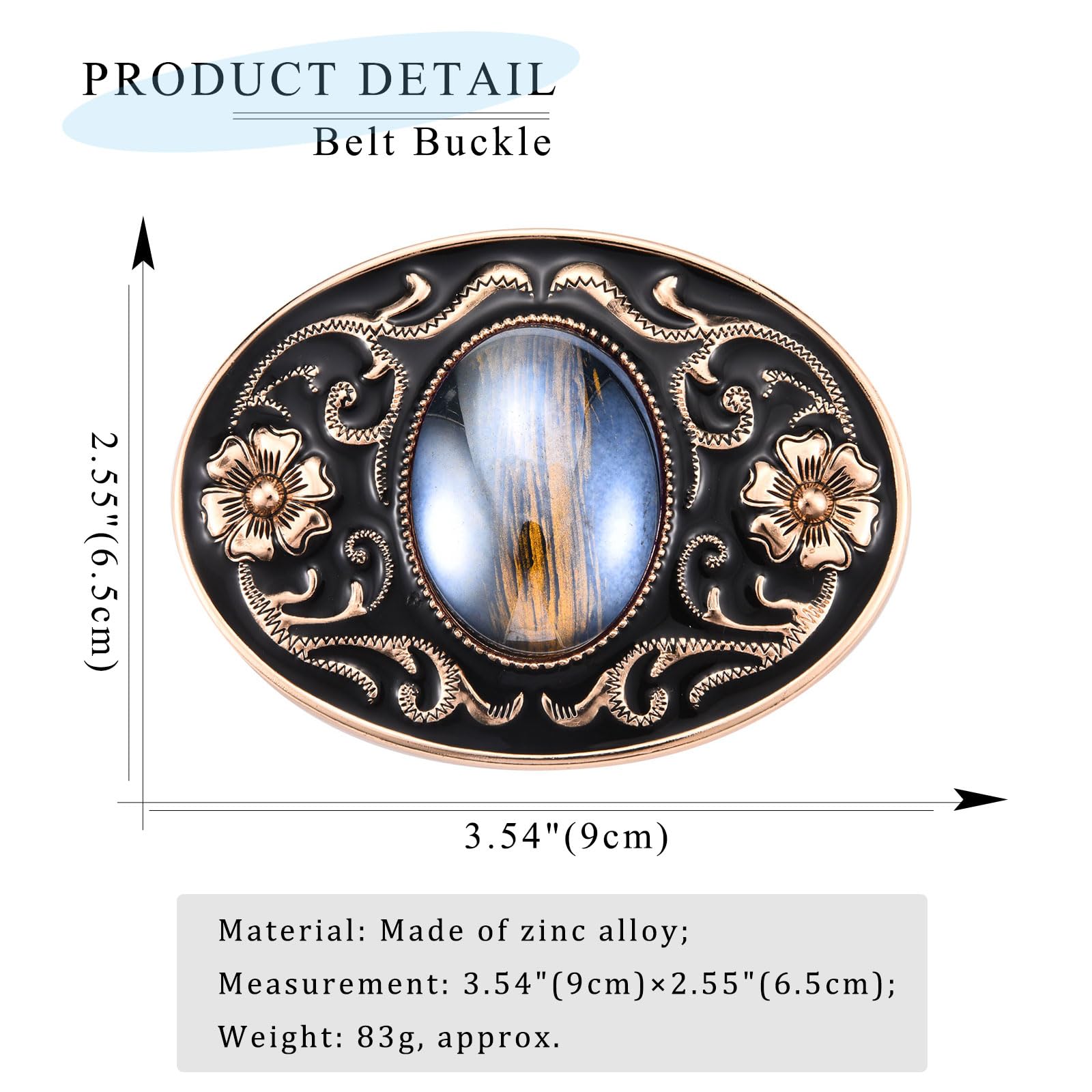 Western Floral Belt Buckle for Women & Men - Rodeo Style Cowboy Belt Accessory | Perfect for Christmas, Halloween, Birthday Gifts & Western Fashion Outfits
