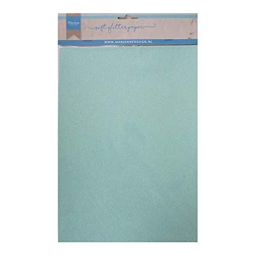 Marianne Design Soft Glitter Paper - Premium Blue Scrapbooking Paper for Card Making, DIY Crafts, Gift Wrapping & Home Decor