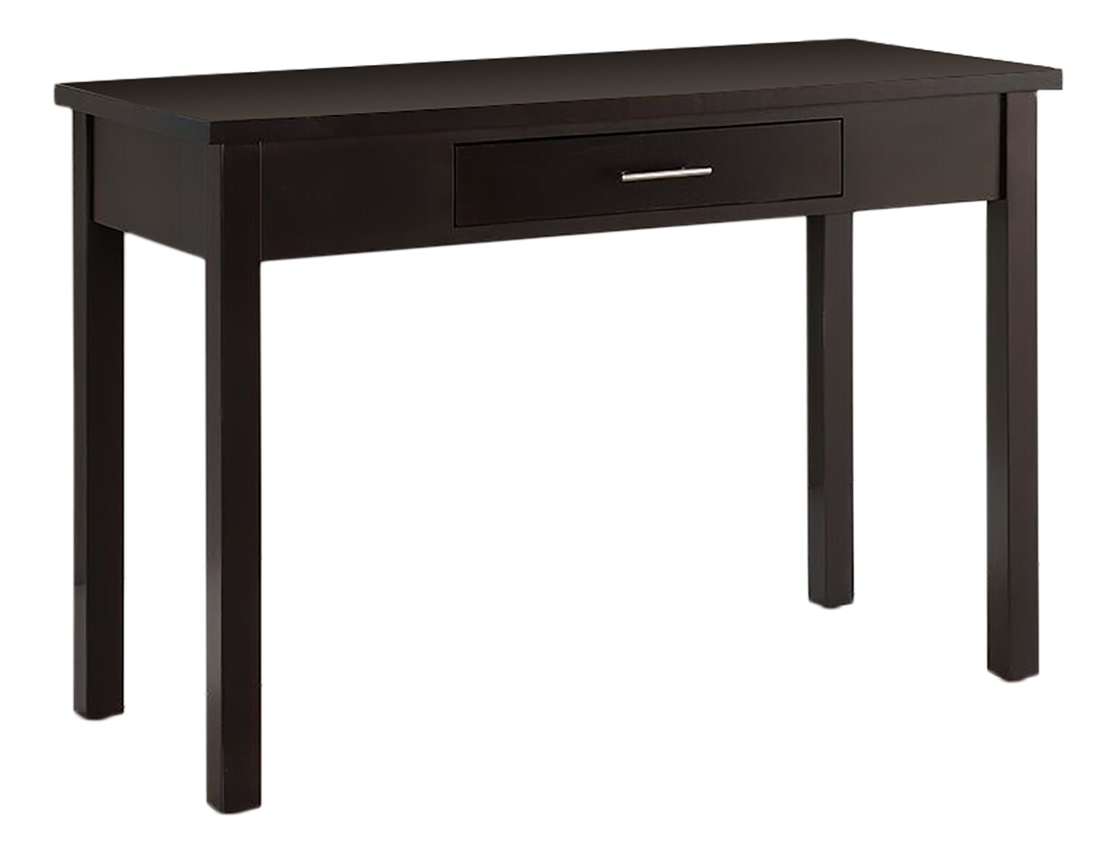 Kings Brand Solid Wood Parsons Desk with Drawer for Home & Office - Espresso Finish | Perfect for Small Spaces, Home Office & Study Room Furniture