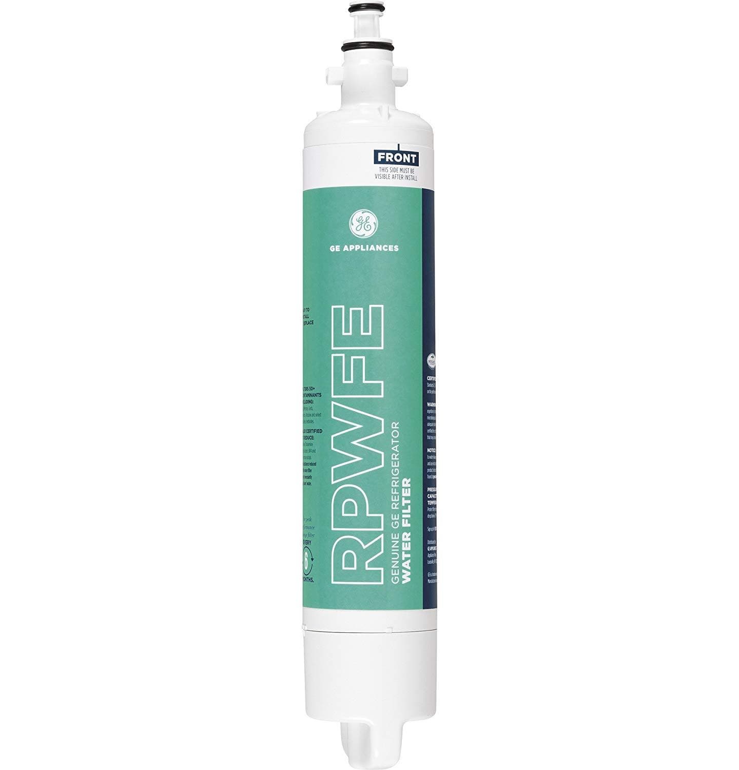 GE RPWFE Refrigerator Water Filter Replacement - NSF Certified, Reduces 99% Contaminants - Compatible with GE French Door & Side-by-Side Refrigerators - Perfect for Clean Drinking Water & Ice Making