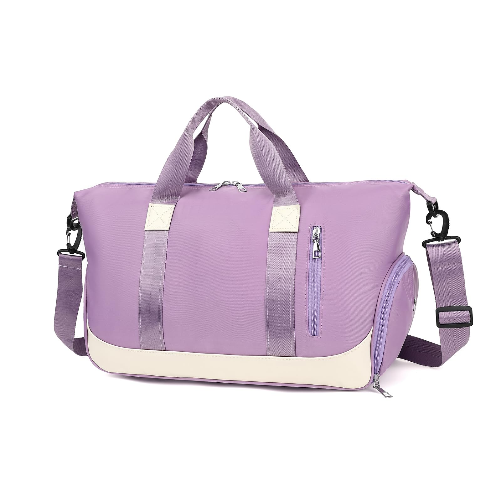 Small Sports Gym Bag & Travel Duffel Bag with Wet Pocket & Shoe Compartment - Lightweight Weekender Overnight Carry On Bag for Yoga, Workout, Gym, Travel | Perfect for Fitness Enthusiasts & Weekend Getaways