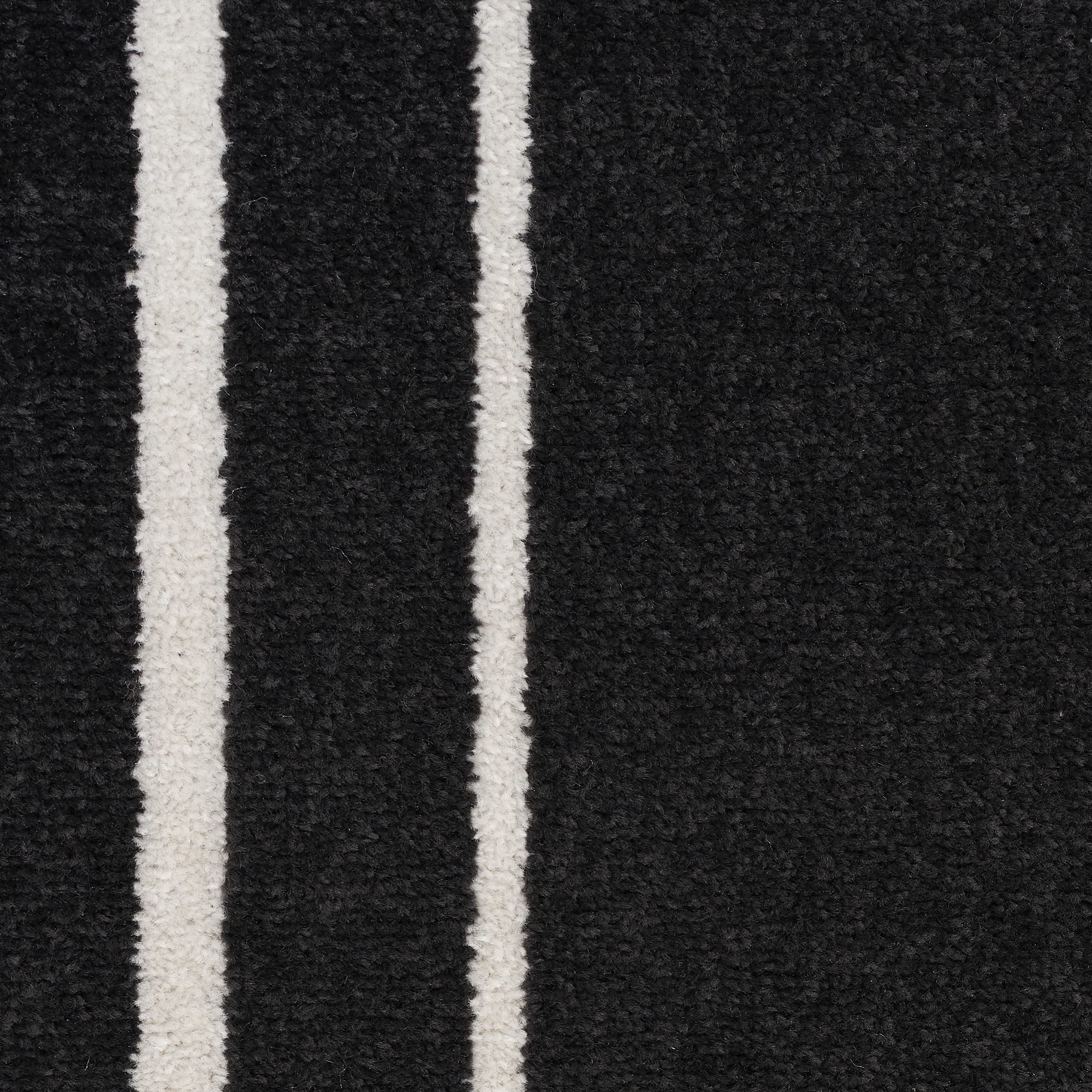 Nourison Essentials 8' x 10' Indoor/Outdoor Area Rug - Black Ivory, Easy to Clean, Non-Shedding for Bedroom, Living Room & Dining Room | Perfect for Backyard, Deck & Patio Use