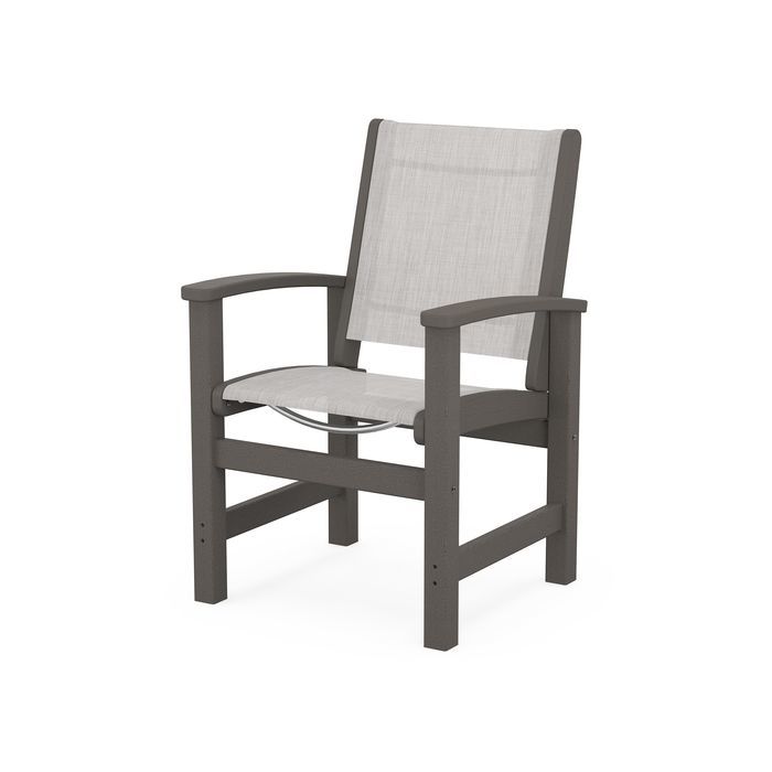 POLYWOOD Coastal Dining Chair - Weather-Resistant Outdoor Furniture, All-Weather Adirondack Chair for Patio, Deck, Garden & Poolside - Perfect for Backyard, Beach House & Waterfront Dining