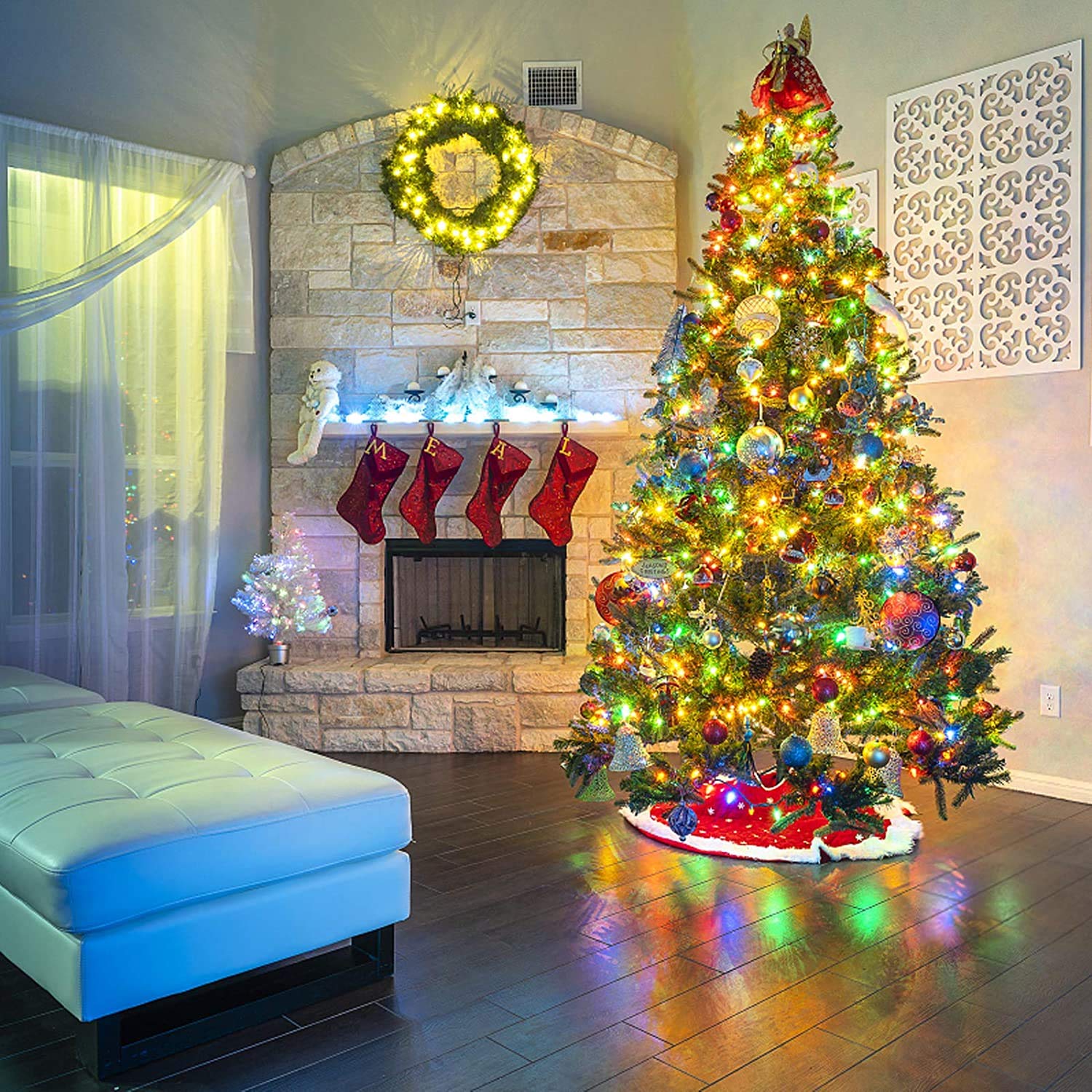 Bright 300 LED Christmas Lights Outdoor - 100ft Connectable for Tree & Party Decor