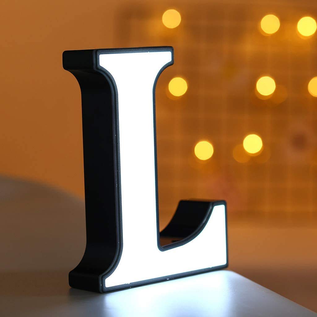 LED Marquee Letter Lights - Battery Powered Alphabet Light Up Sign for Home Decor, Wedding, Party & Night Light - A-Z Letters for Custom Names & Words