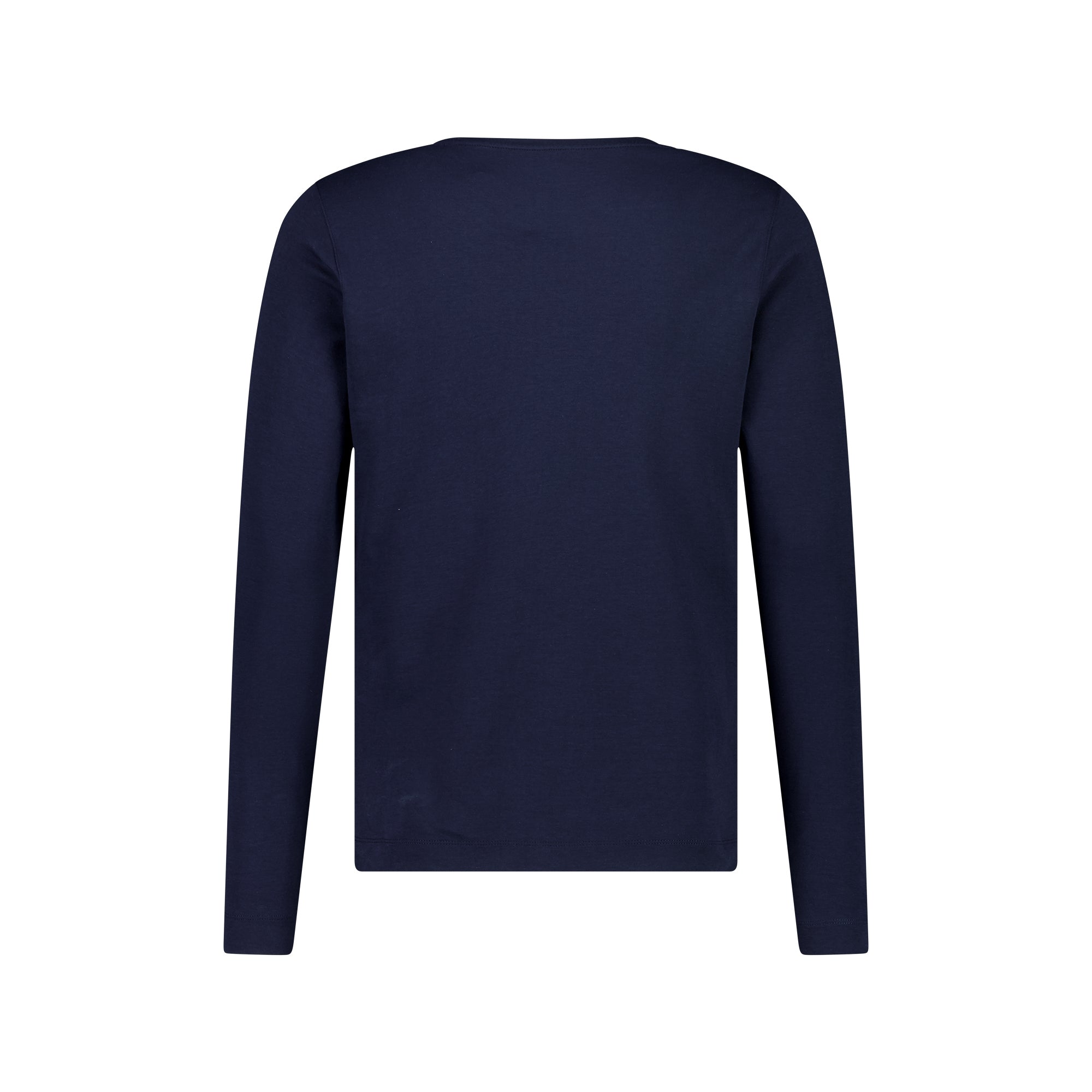 Premium FRADI Long Sleeve T-Shirt for Men - Soft Blended Cotton Crewneck Shirt in Navy Blue | Comfortable Casual Wear for Work, Travel & Everyday Outfits