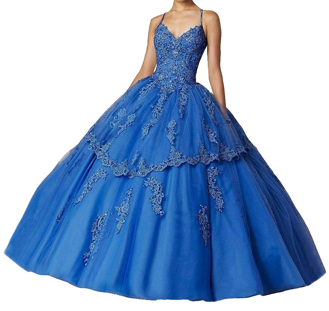 Emanni Women's Sweetheart Quinceanera Dress with Lace Appliques & Crystal Details - Fuchsia Ball Gown for Sweet 16, Prom, Quinceañera & Formal Events