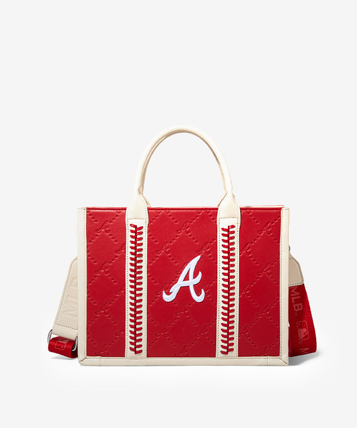 Official MLB Atlanta Braves Tote Bag - Durable Canvas Shoulder Bag for Baseball Fans - Perfect for Games, Beach, Shopping & Daily Use