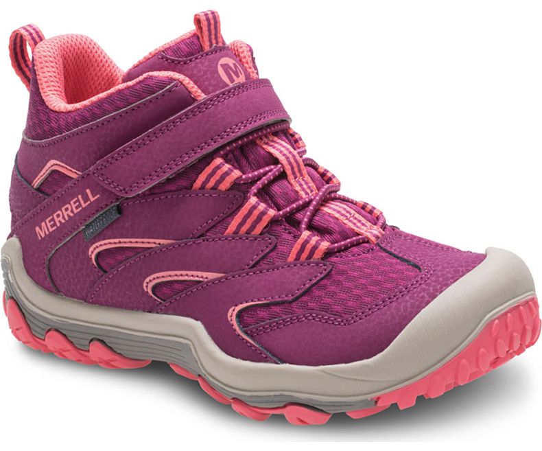 Merrell Berry/Coral Mid Access Chameleon Hiking Shoes - Waterproof Trail Running & Outdoor Adventure Footwear for Women | Perfect for Hiking, Camping & Mountain Climbing