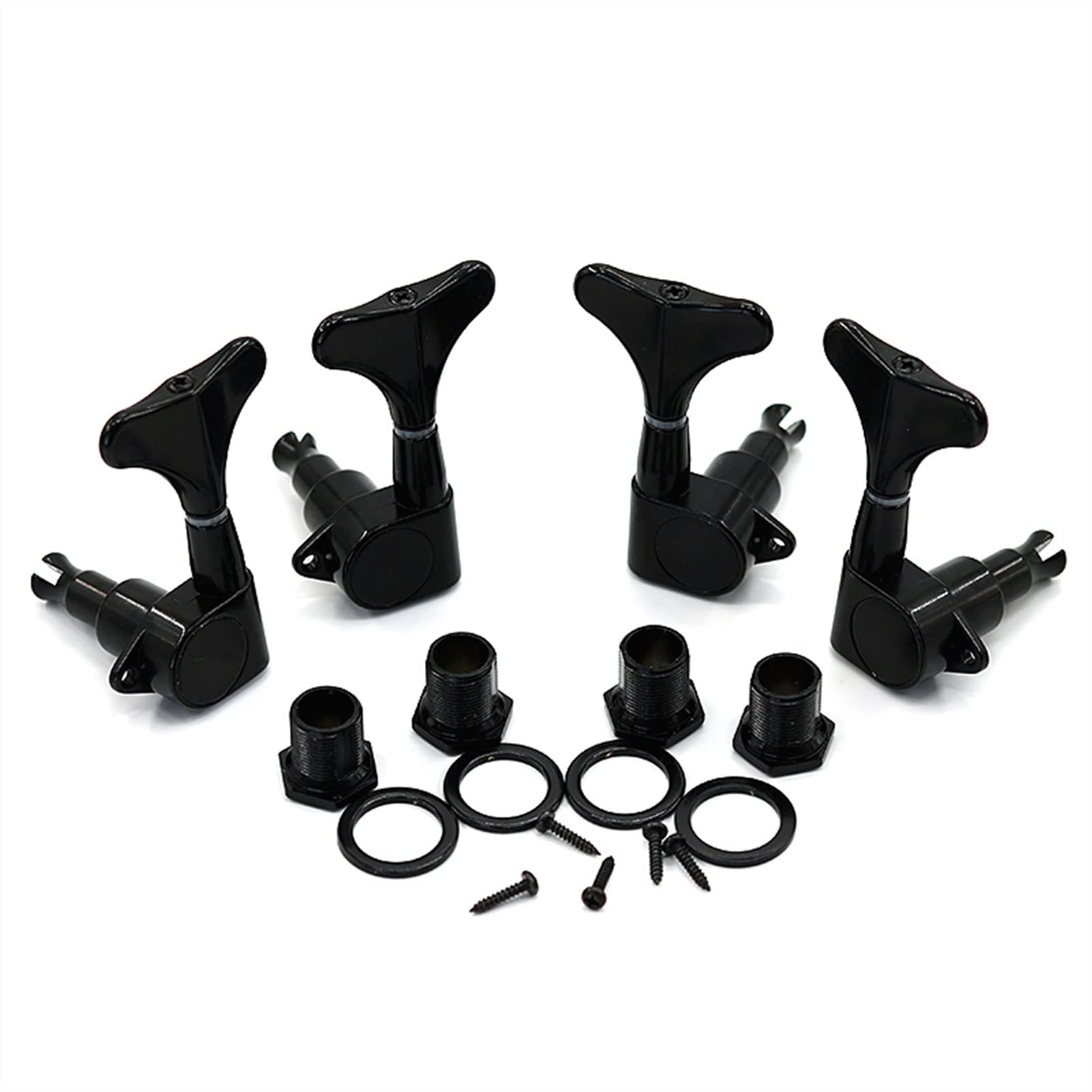 Premium J Bass Tuning Pegs - Black Guitar String Tuning Knobs for Electric Bass | Durable Piano Button String Reel Accessories | Perfect for Stage Performances & Home Practice