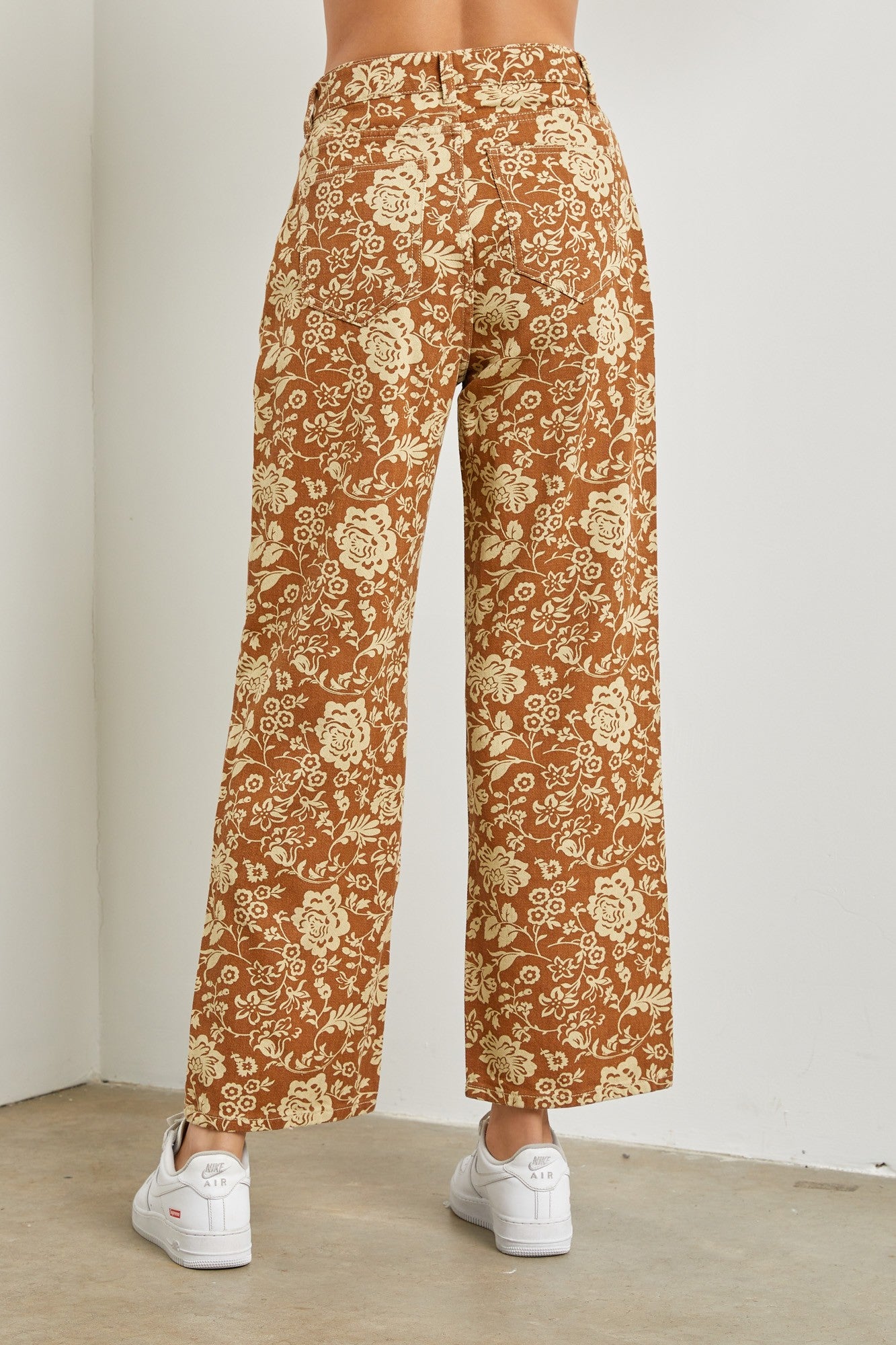 Golden Hour Floral Pants for Women - Boho High Waisted Wide Leg Trousers | Perfect for Summer Vacations, Beach Outings & Music Festivals