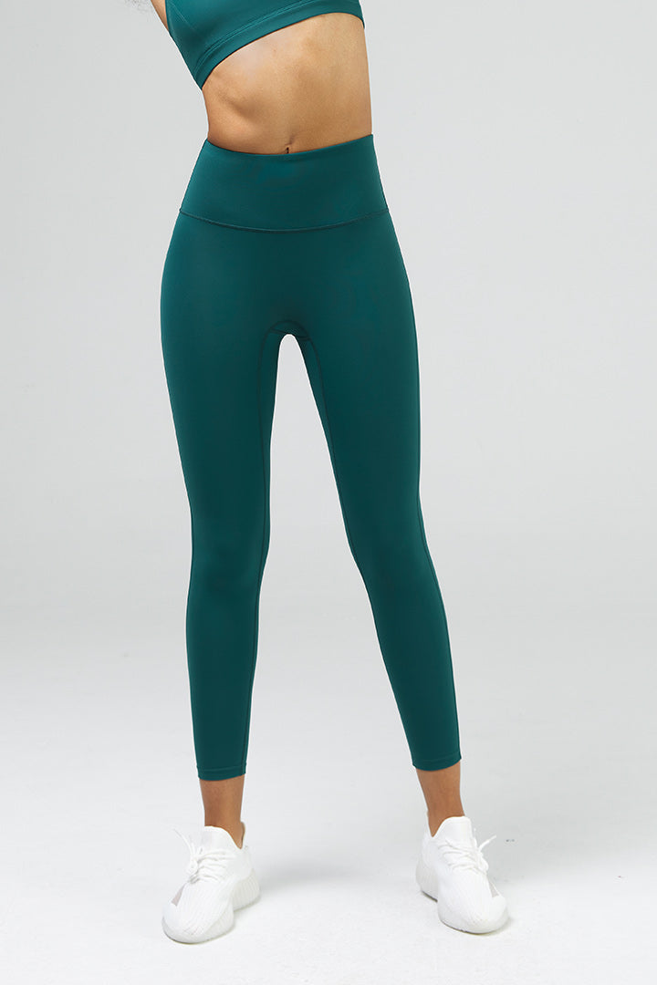 FlexEase™ High-Waisted 7/8 Workout Leggings with Zip Pocket - Yoga, Running & Gym Fitness Compression Pants for Women
