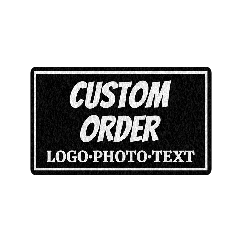 Custom Personalized Durable Welcome Mat with Logo/Photo/Text - Non-Slip Indoor Outdoor Door Rug for Entryway, Patio & High Traffic Areas - Perfect for Home, Office & Commercial Use