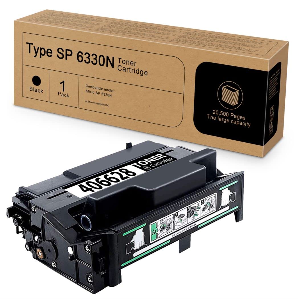 LVELIMIT SP 6330N 406628 Compatible Toner Cartridge Replacement for Ricoh 406628 & Aficio SP 6330N Printer - High Yield Black (1 Pack) - Perfect for Office Printing, Document Reproduction, and High-Volume Business Use