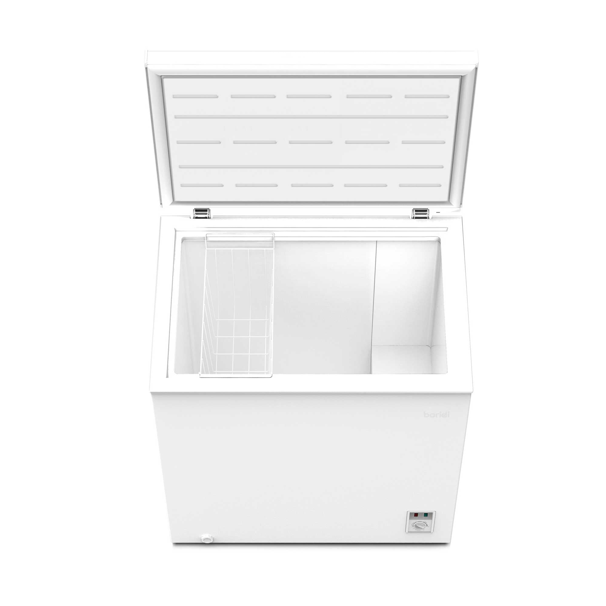 Baridi 5.0 cu ft Freestanding Chest Freezer - 142L Capacity, Adjustable Thermostat, Energy Efficient White Freezer for Home, Garage & Basement - Perfect for Bulk Food Storage & Meal Prep