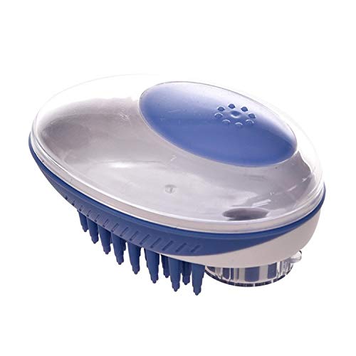 TwoJoySheep 2-in-1 Pet Bath Brush & Shampoo Dispenser - Gentle Massage Brush for Dogs & Cats - Water-Activated Shower Gel Cleaning Supplies - Perfect for Bath Time Grooming & Relaxation at Home