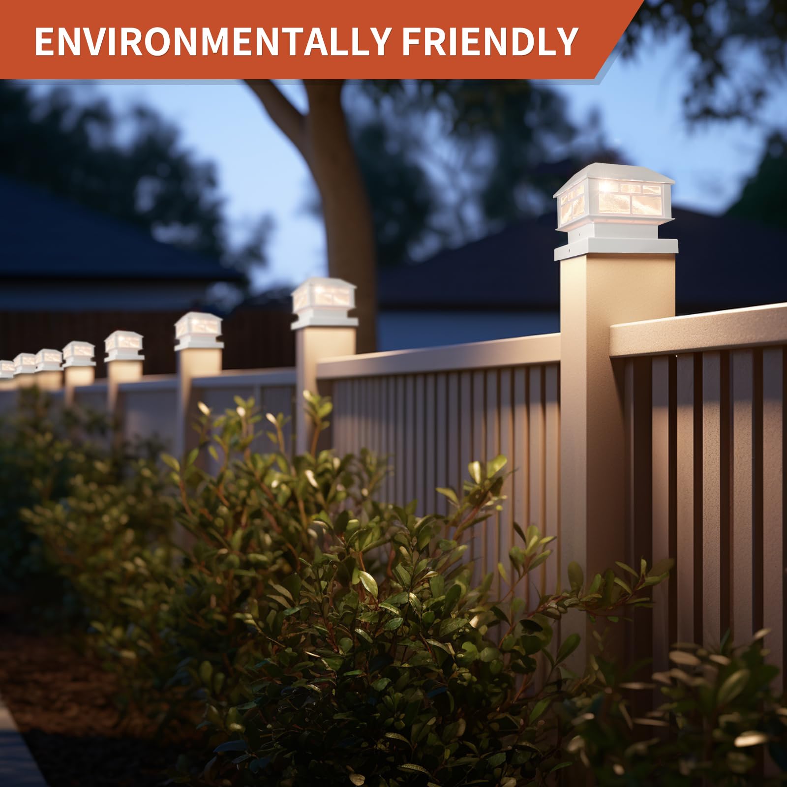 12 Pack Solar Post Lights Outdoor - 20LM Waterproof Solar Fence Cap Lights with 2 Light Modes - Fits 3.5x3.5in 4x4in 5x5in Wooden Posts - Solar Powered Deck Lights for Garden, Patio, Pathway, Fence & Backyard Decoration (White)