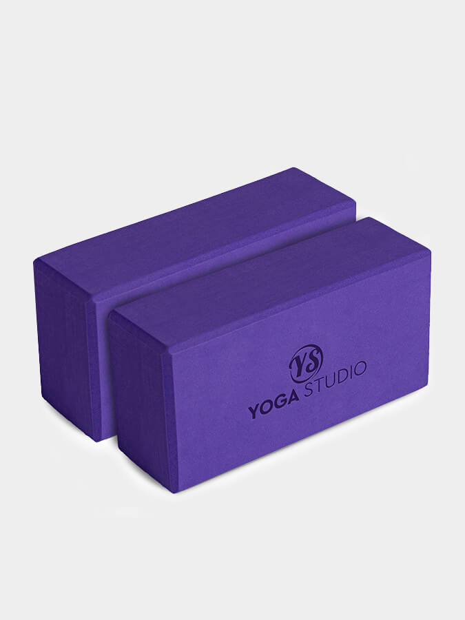 Premium EVA Yoga Blocks Twin Pack - Non-Slip Yoga Bricks for Stability & Alignment - Ideal for Hot Yoga, Pilates, and Home Workouts