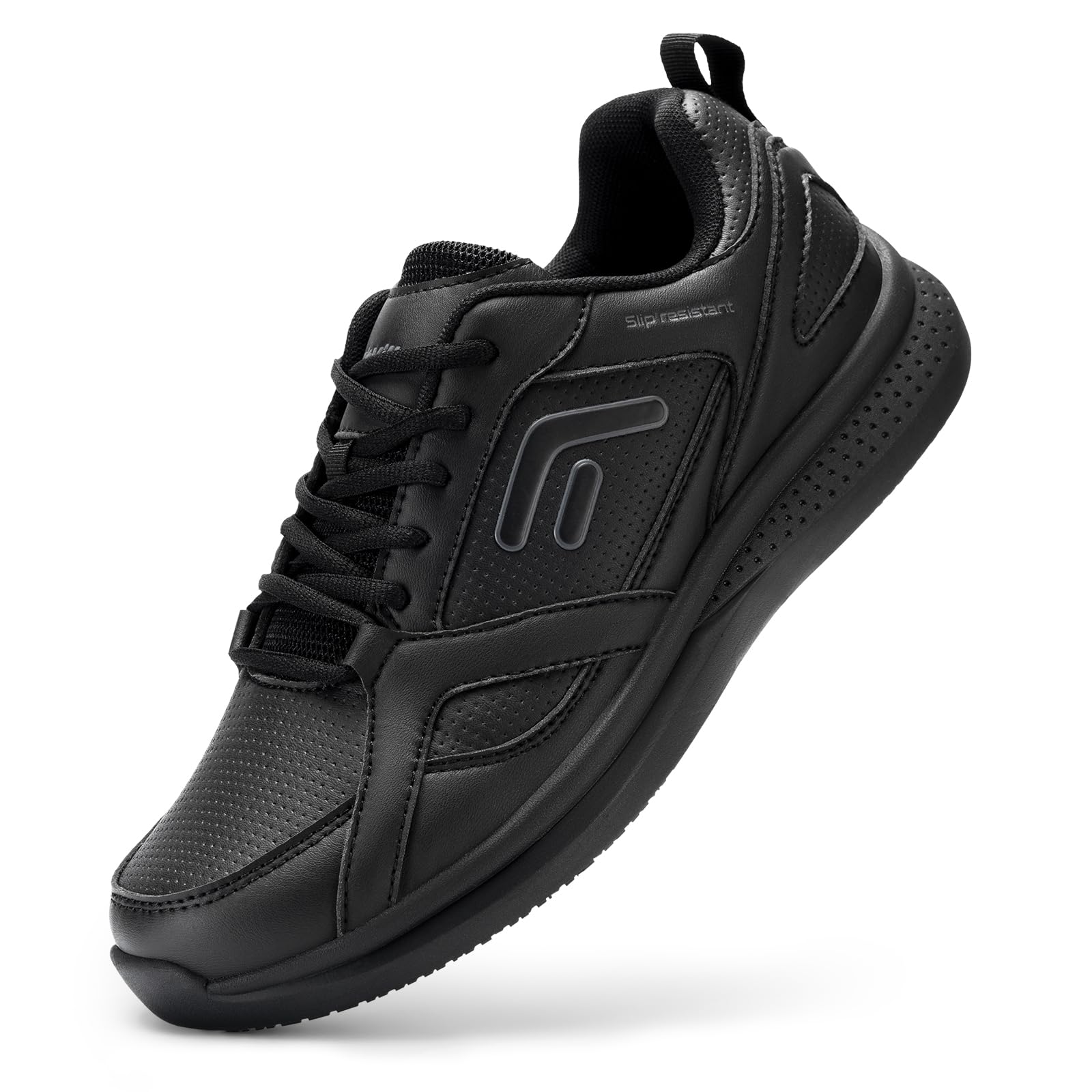 FitVille Wide Athletic Shoes for Men - Slip Resistant Work Shoes & Non-Slip Walking Sneakers - Lightweight Cushioned Comfort for Running, Gym & Everyday Wear