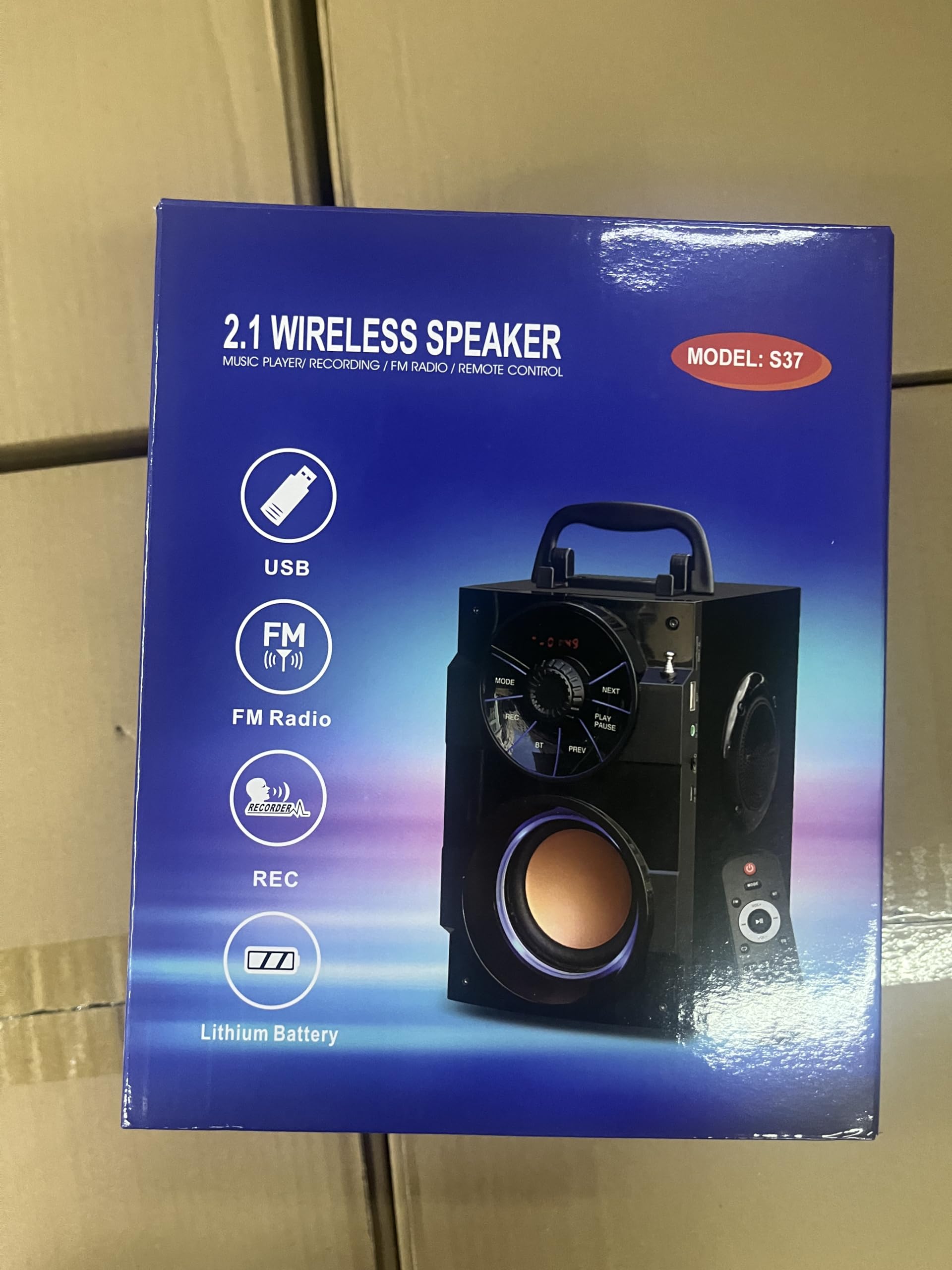 TAMPROAD Portable Bluetooth Speaker with Subwoofer - Wireless Speaker with Rich Bass, FM Radio & Remote Control for iPhone, Android, PC, TV - Perfect for Outdoor, Indoor, Party & Home Entertainment