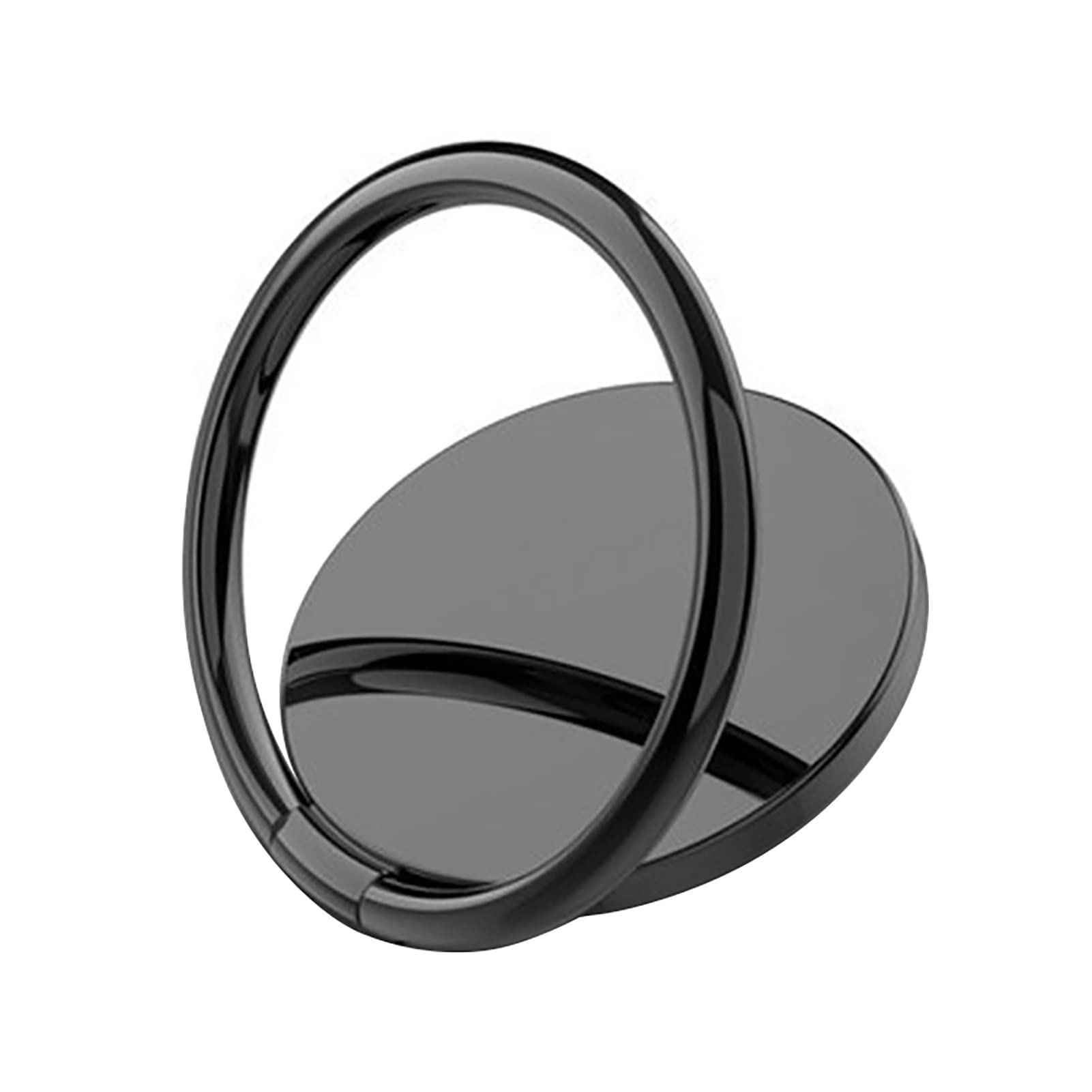 Magnetic Finger Ring Phone Holder Stand Grip - Non-Slip, Non-Marking Smartphone Accessory for iPhone Samsung (Black) | Perfect for Driving, Watching Videos & Taking Selfies