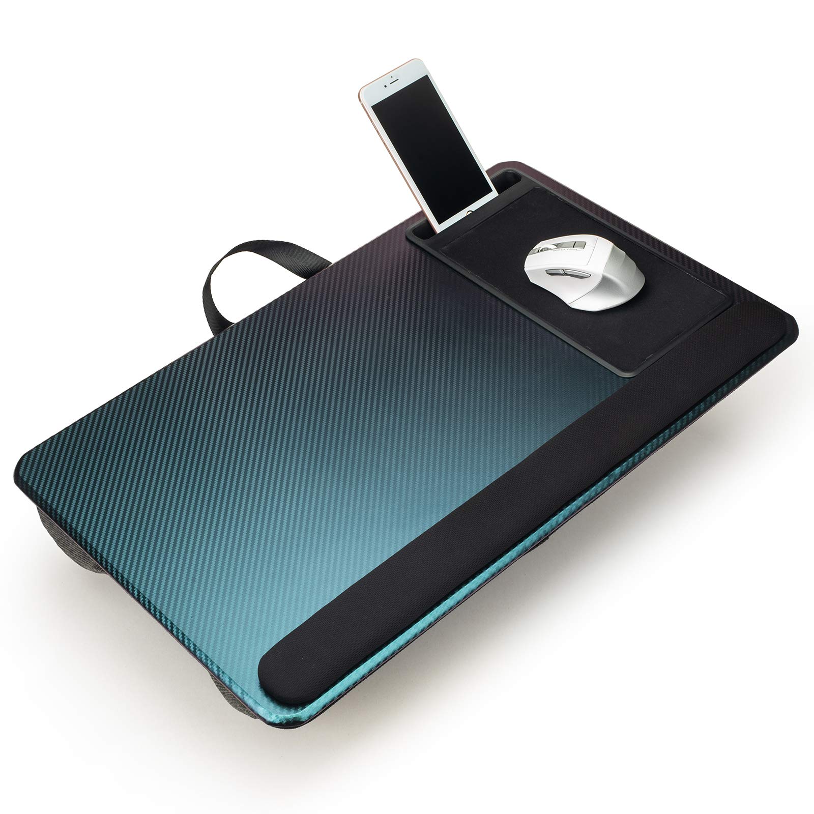 Ergonomic Laptop Tray with Built-in Mouse Pad & Anti-Slip Strip - Portable Lap Desk for MacBook, iPad & 17-Inch Notebooks - Perfect for Bed, Sofa & Office Use
